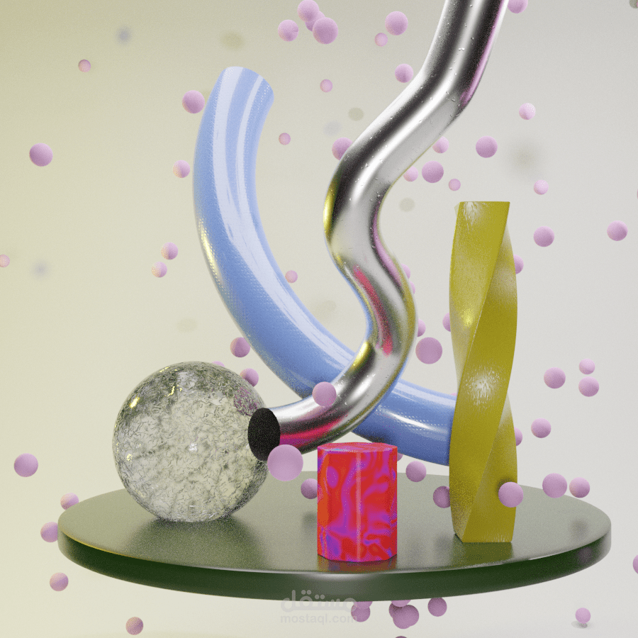 تصاميم ثلاثية أبعاد مجردة