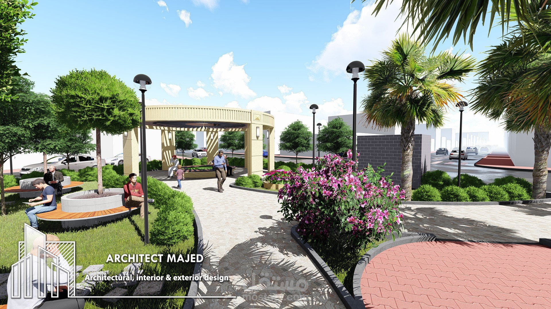 تصميم حديقة في منطقة سكنية