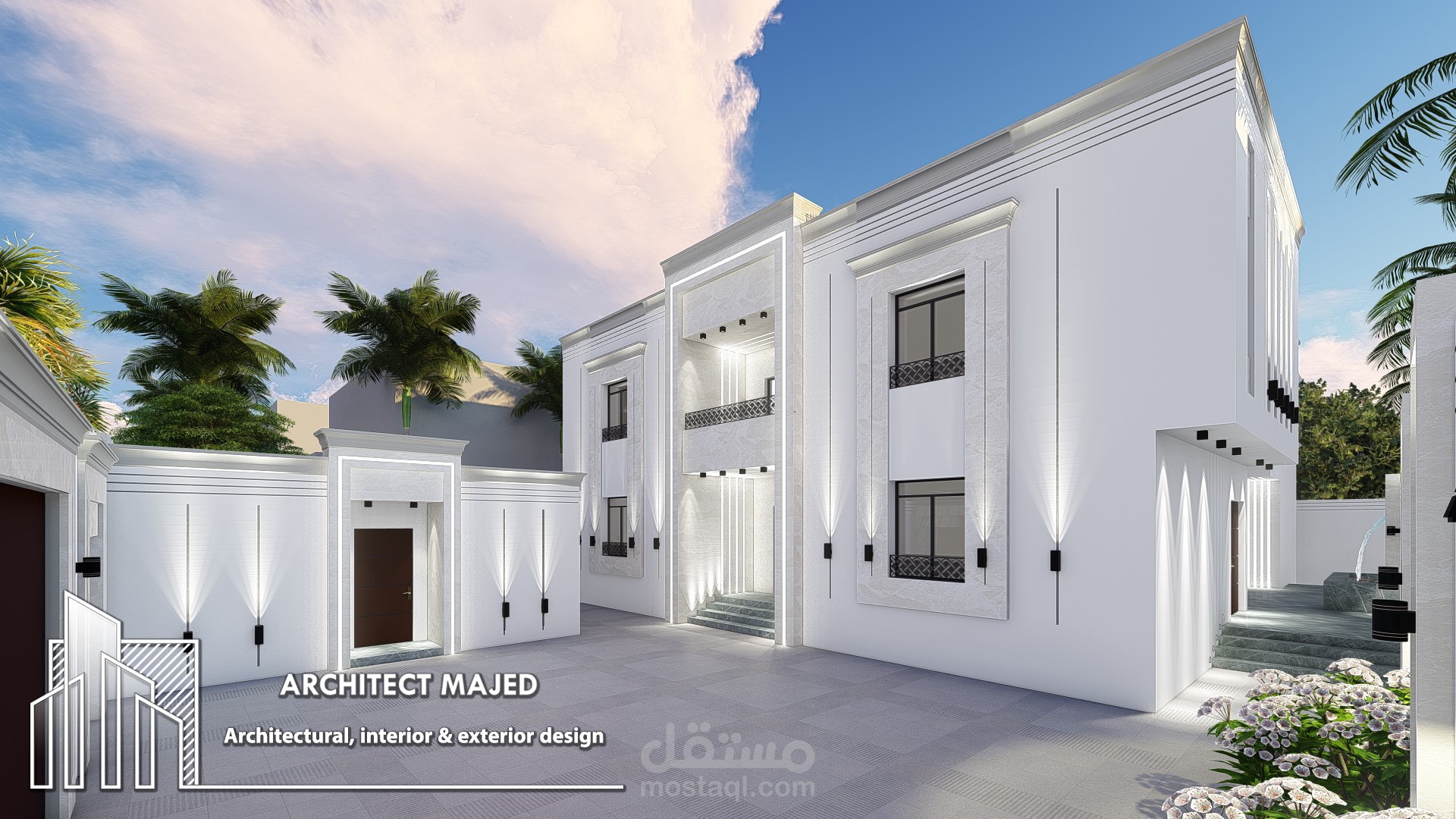 تصميم فيلا على طراز  New Classic