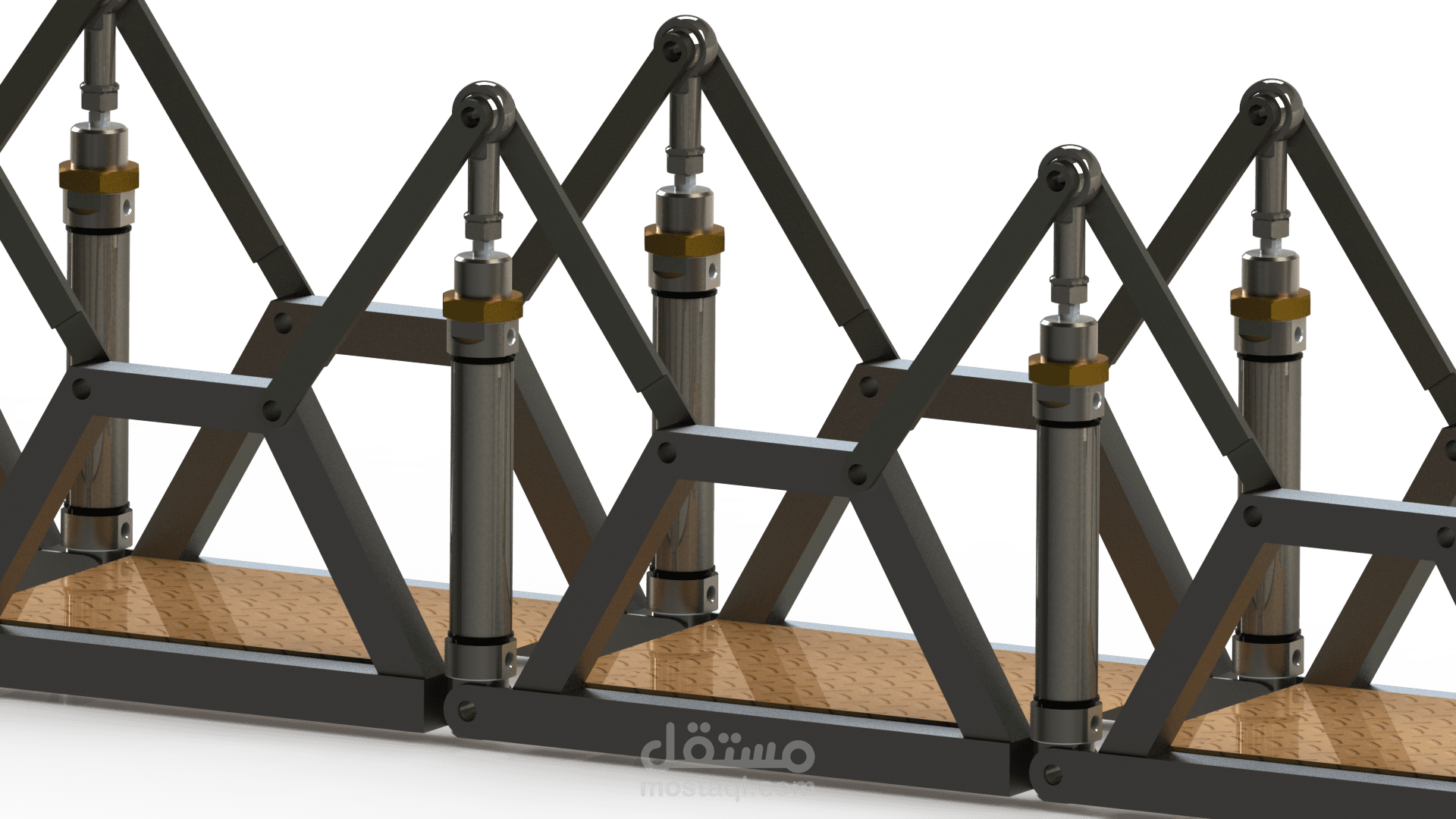 تصميم جسر عبور يتحرك على النظام الهوائي