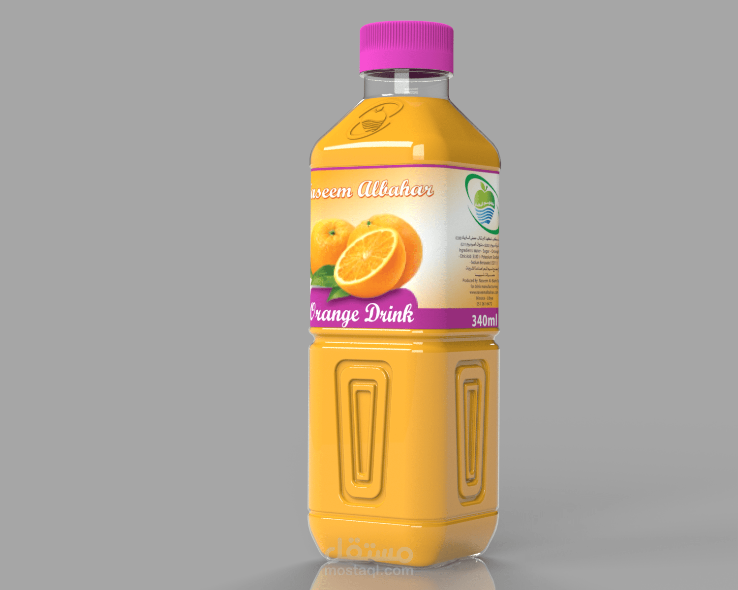 تصميم عبوة عصير بسعة 1000مل