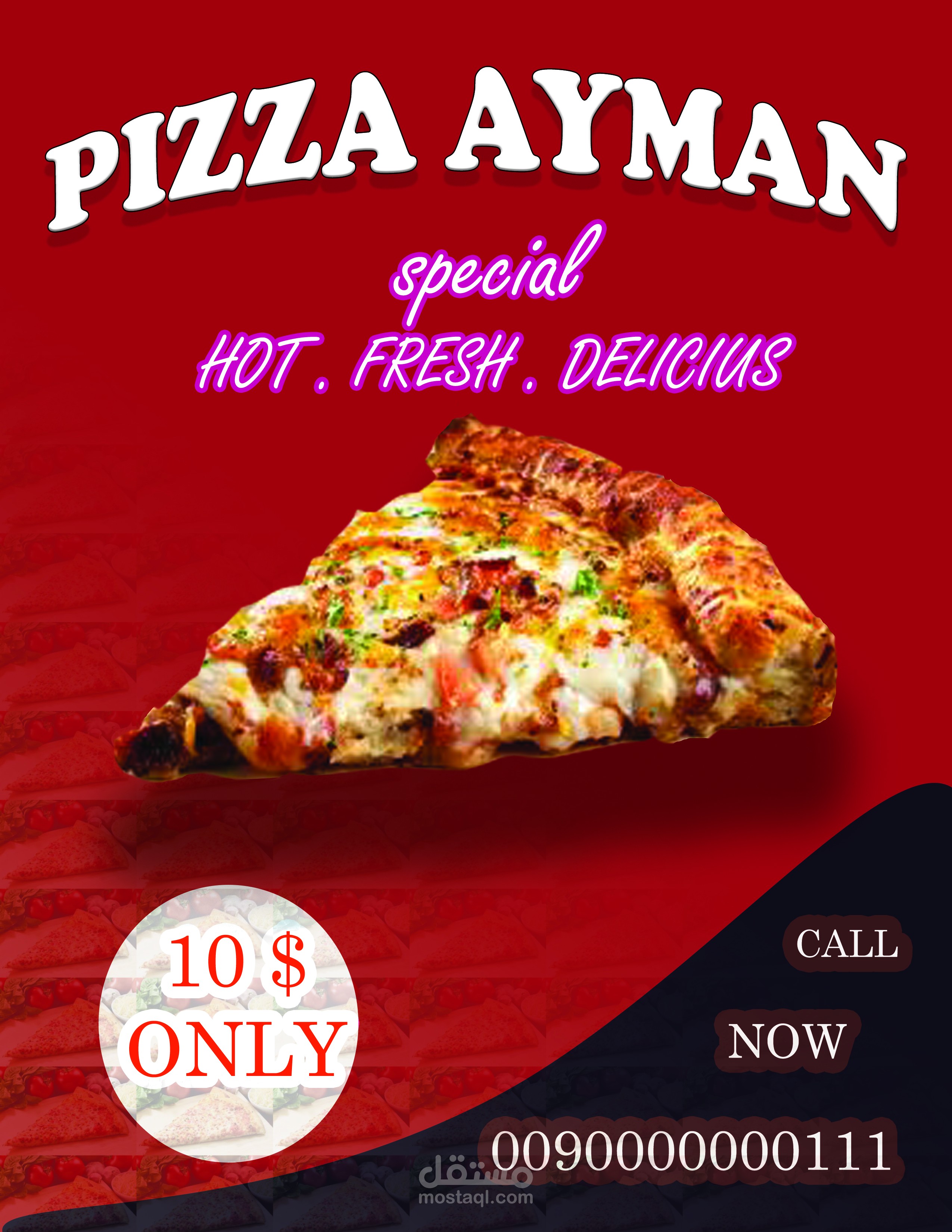 فلاير لمطعم بيتزا