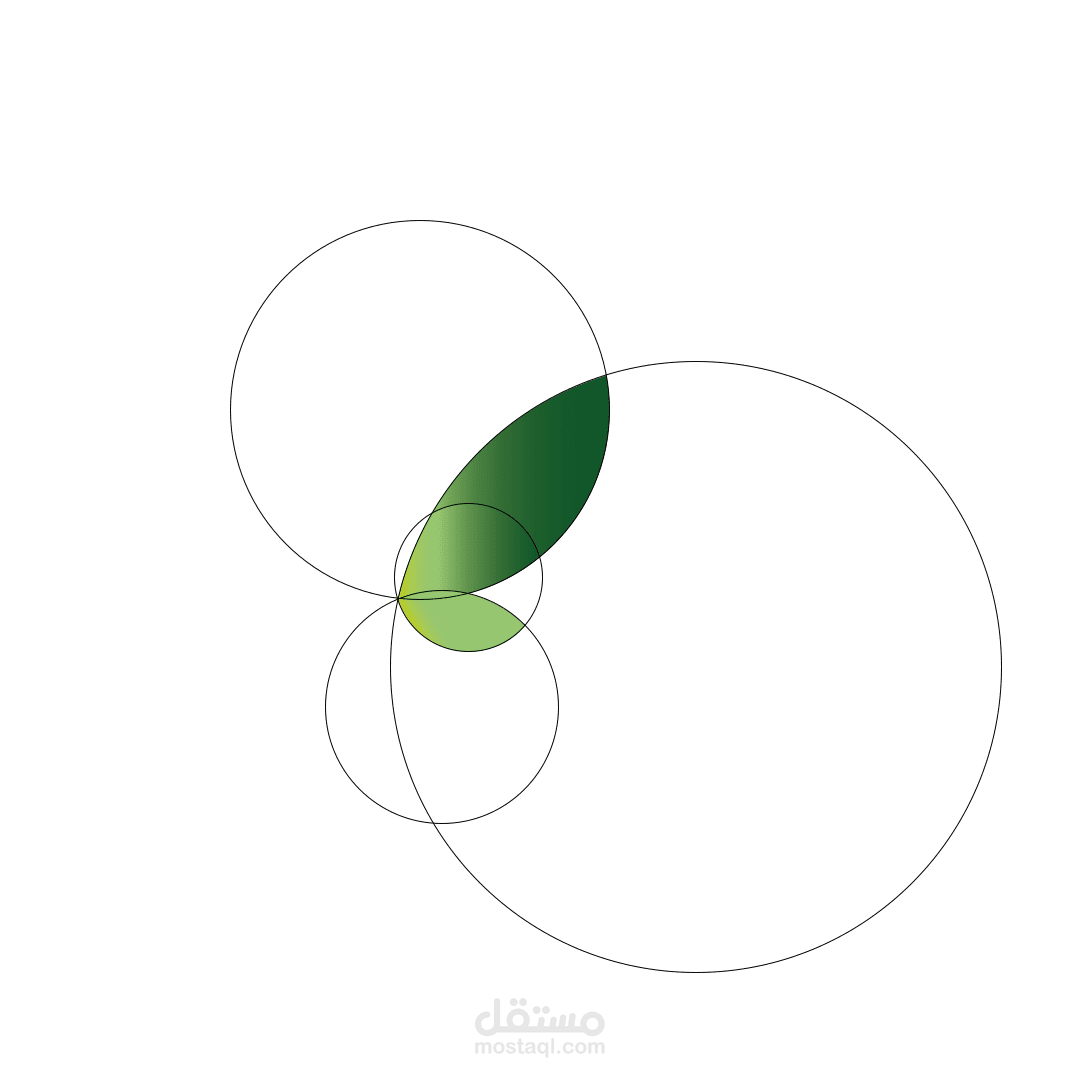 تصميم شعار باستخدام النسبة الذهبية
