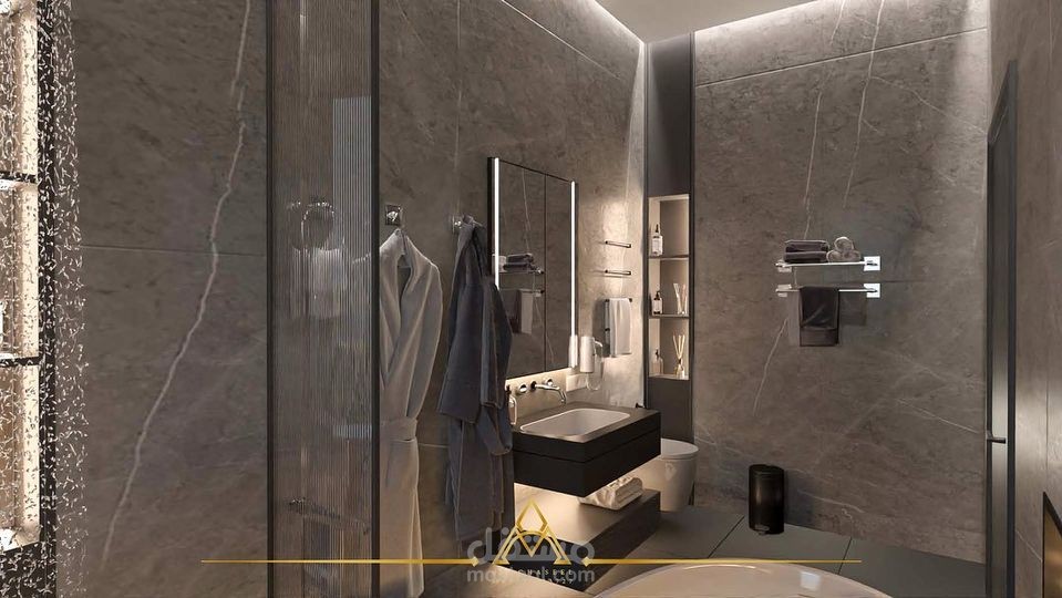 تصميم داخلي دورة مياه ماستر