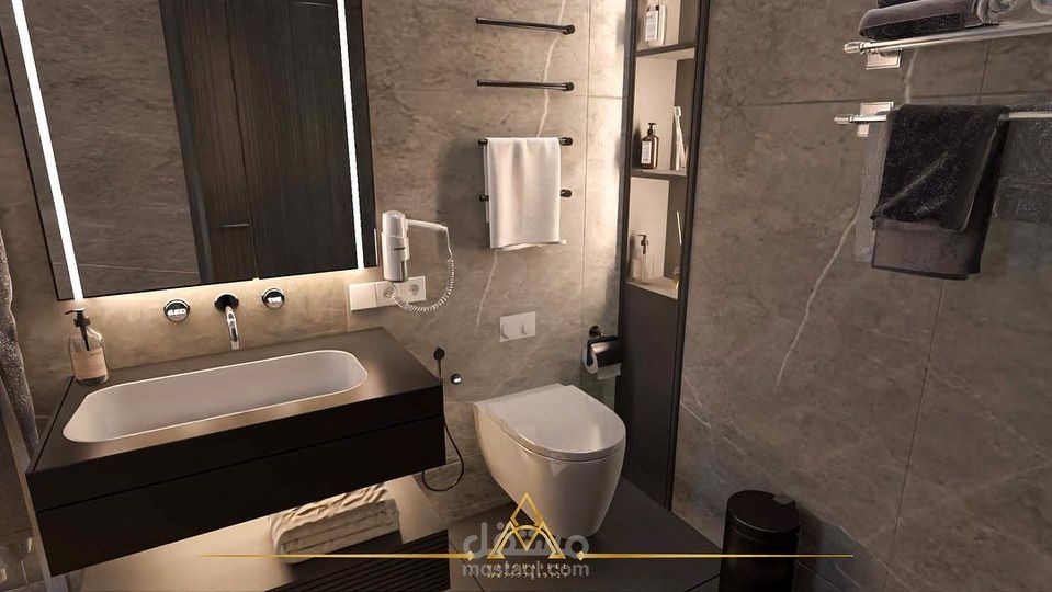 تصميم داخلي دورة مياه ماستر