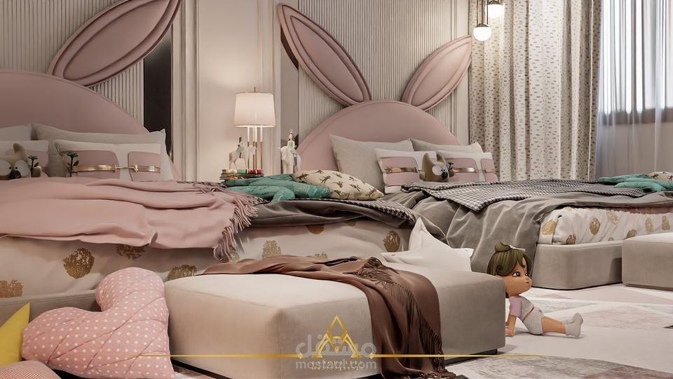تصميم داخلي لغرفة بنات