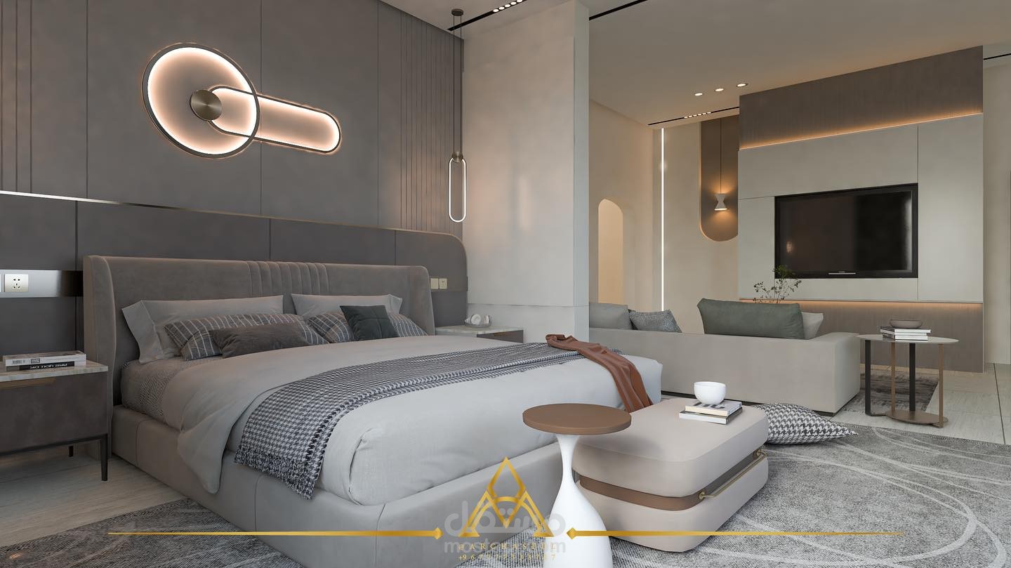 تصميم داخلي لغرفة نوم ماستر