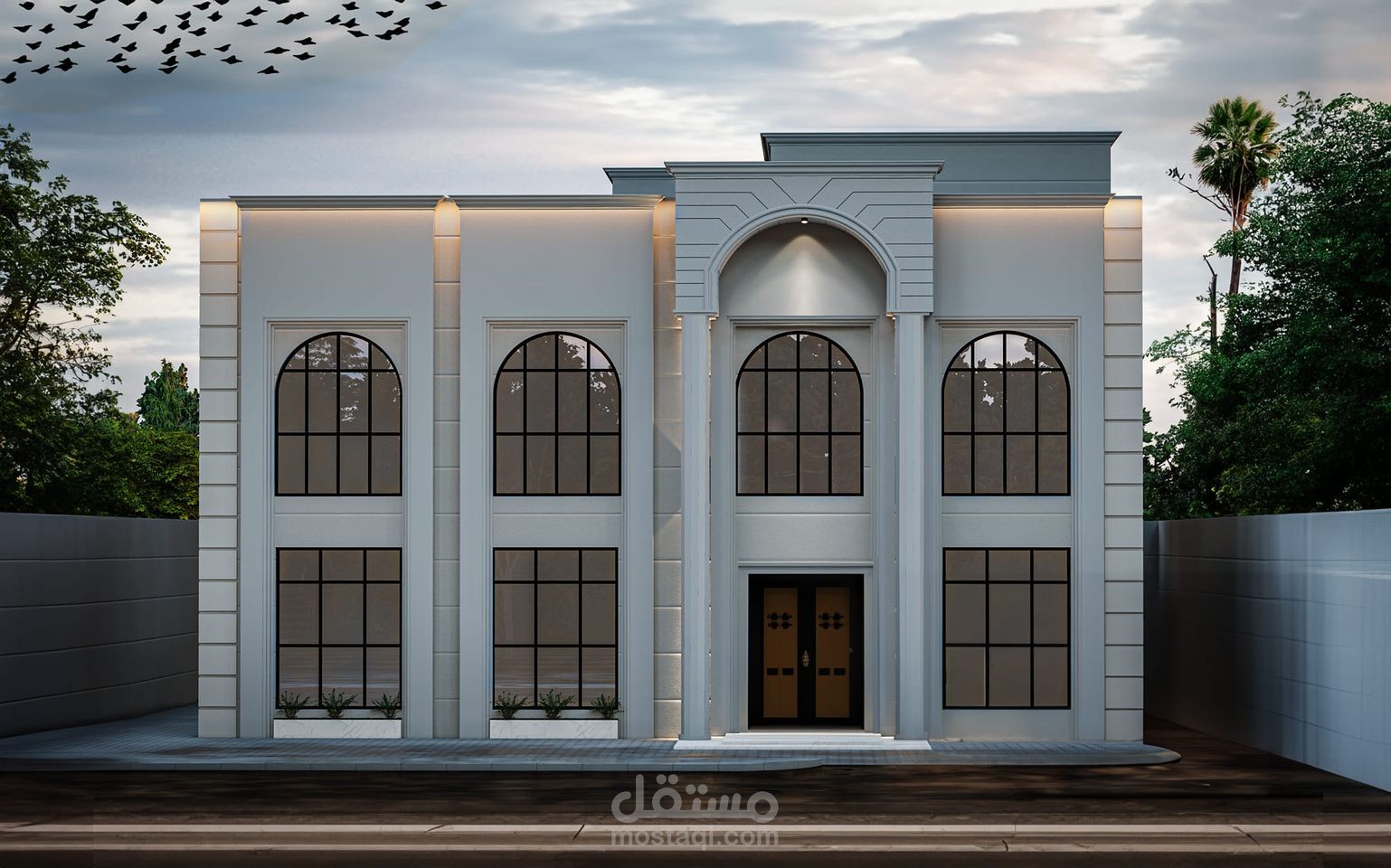 تصميم واجهة معمارية نيو كلاسيك