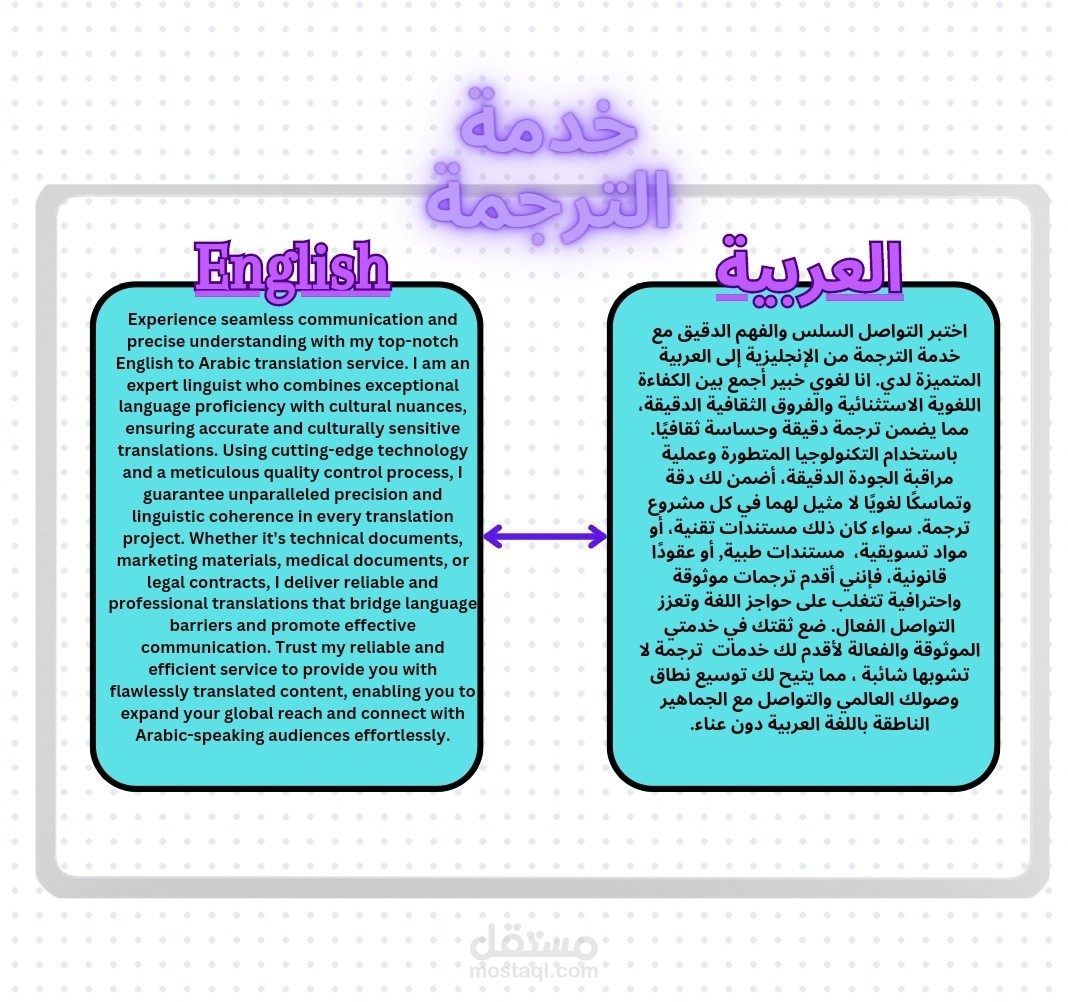 ترجمة من الانجليزية الى العربية و بالعكس