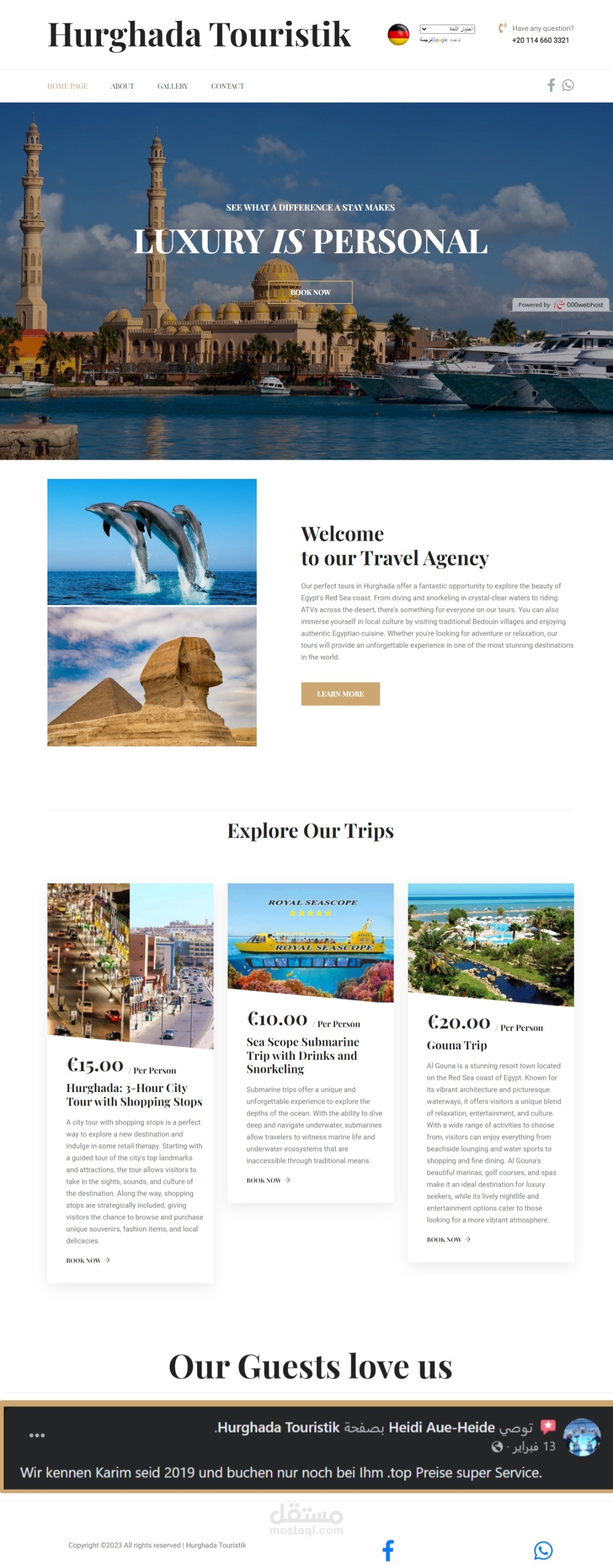 Hurghada Touristik Website