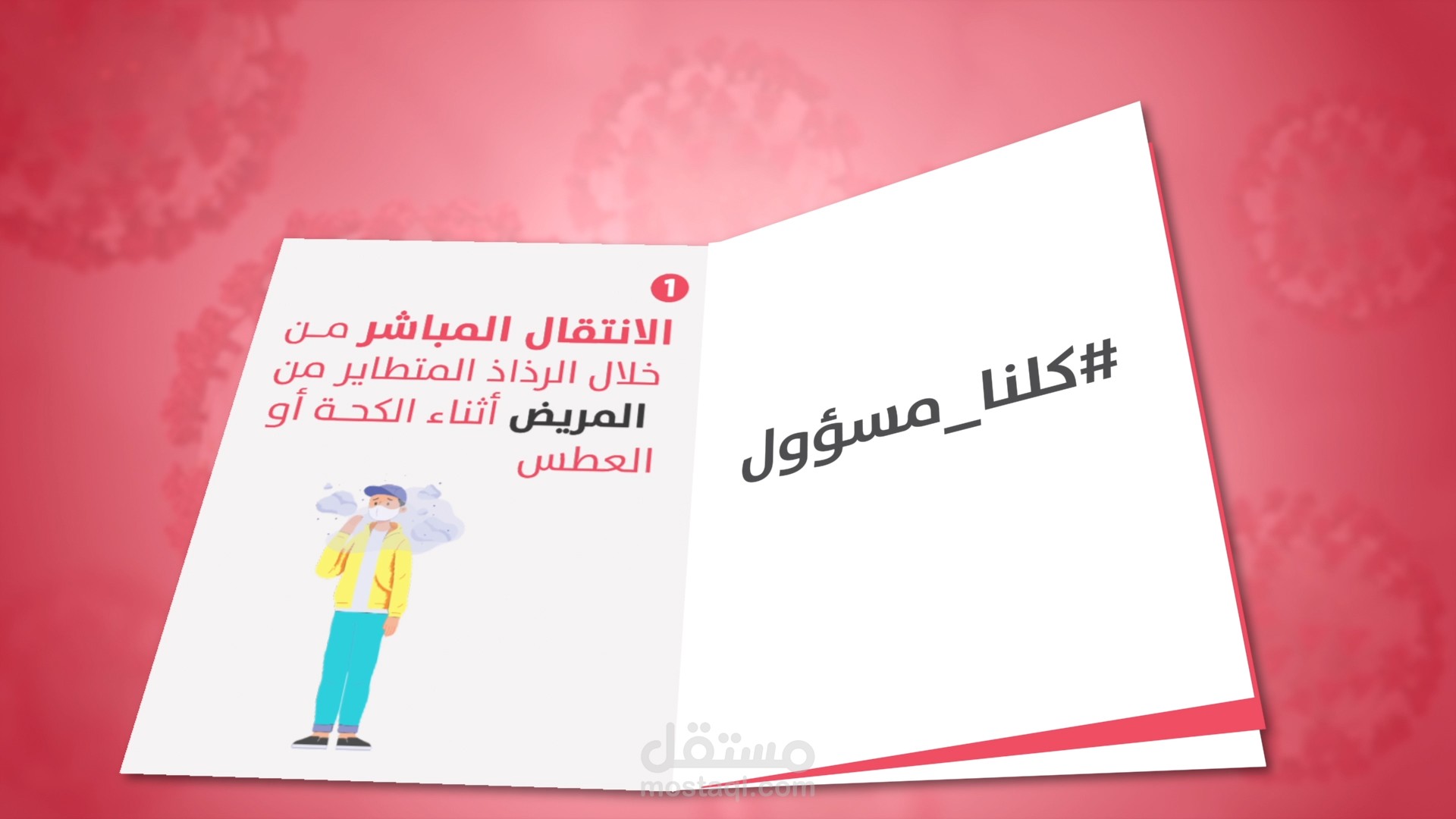 COVID 19 - طرق انتقال عدوى فيروس كورونا موشن جرافيك