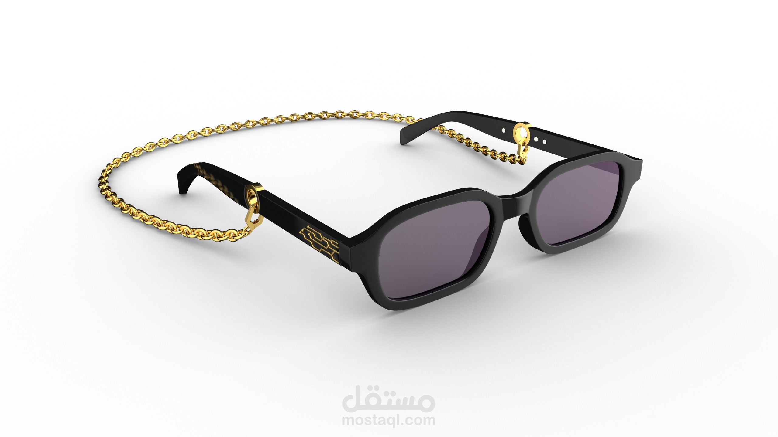 نمذجة وعرض ثلاثي الأبعاد للنظارات شمسية مقدمة من شركة غربية