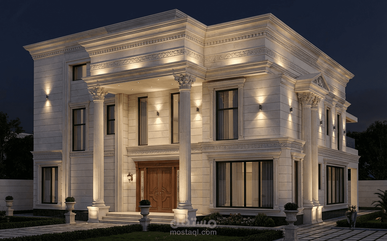 تصميم فيلا نمظ كلاسيك