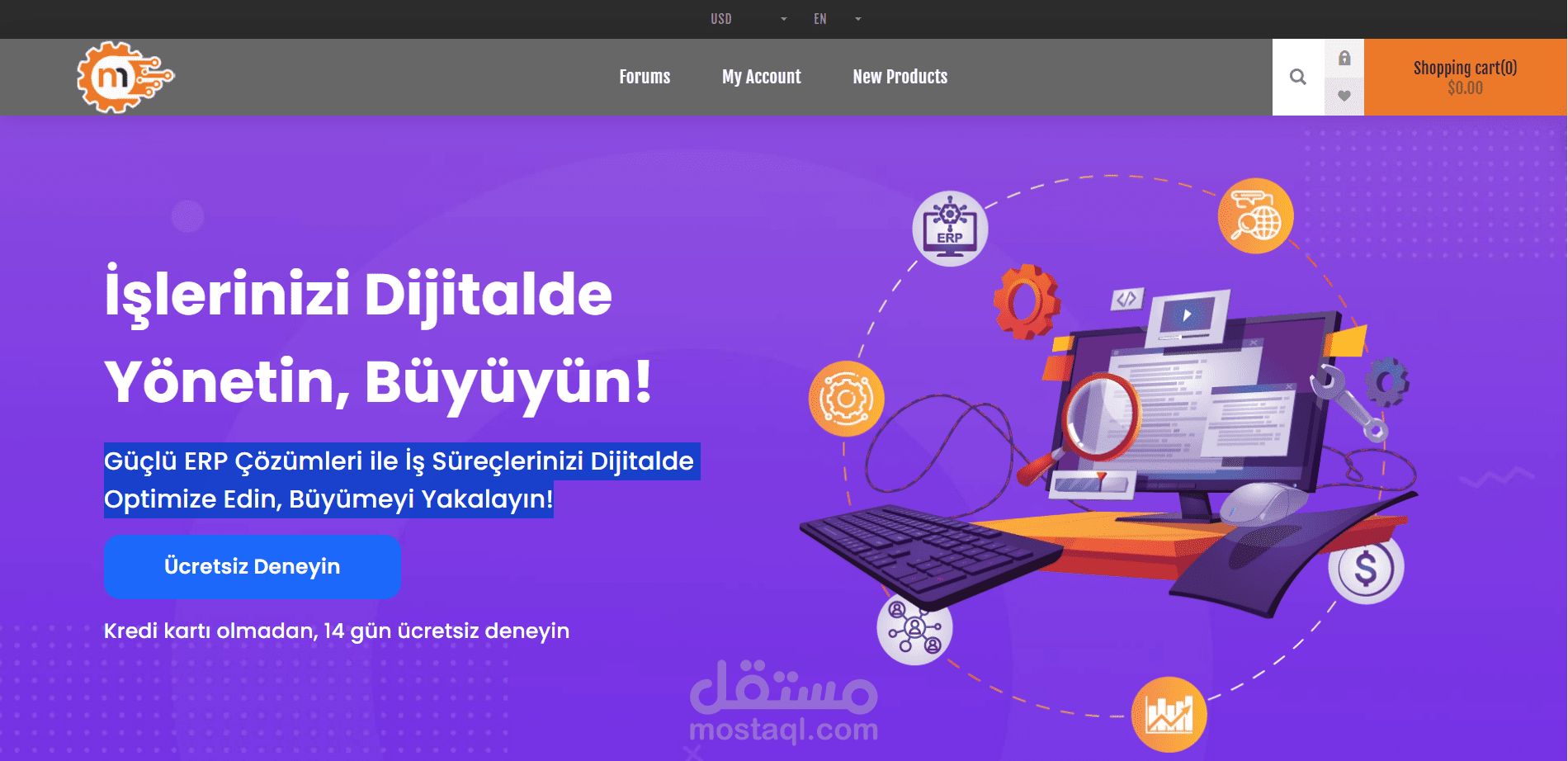 واجهة ERP للشركات