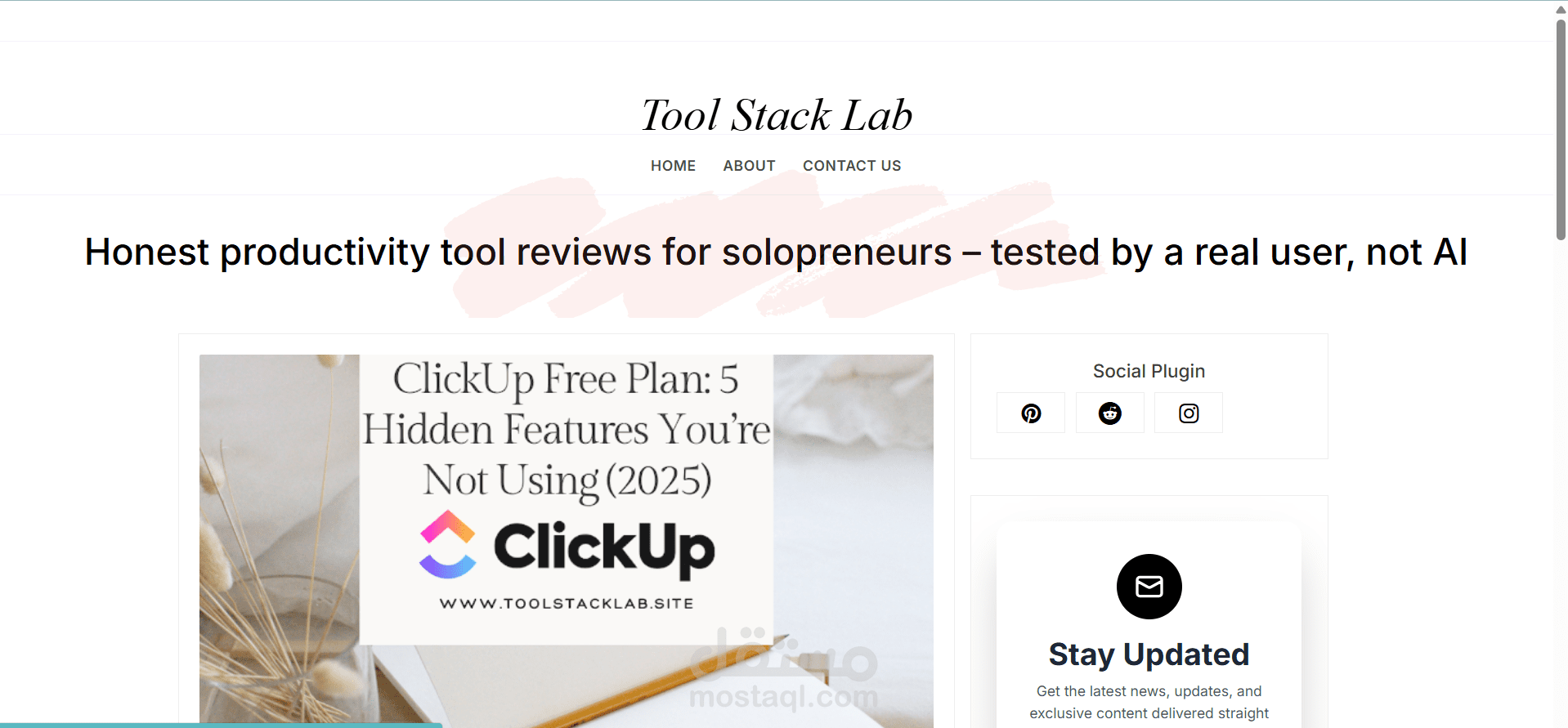 موقع ToolStackLab - منصة أدوات تقنية بتصميم عصري وسريع