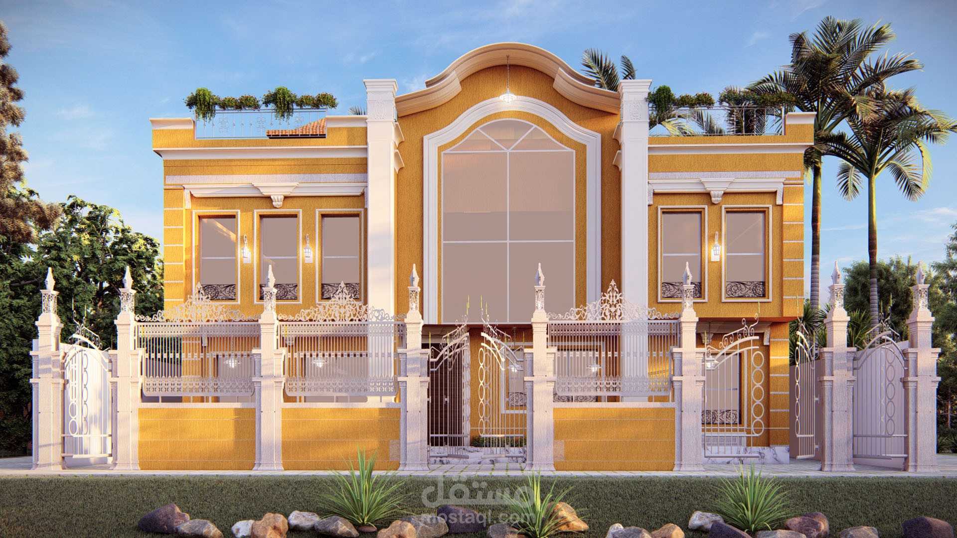 تصميم واجهة مع السور