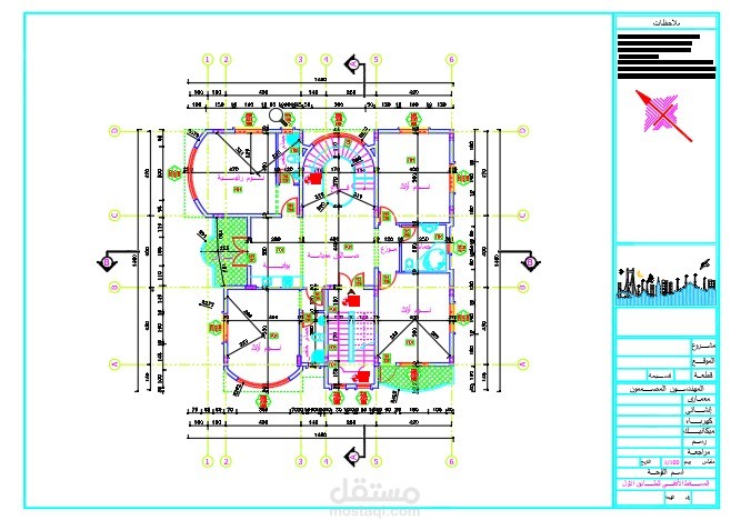 مخططات تنفيذية لتصميم فيلا