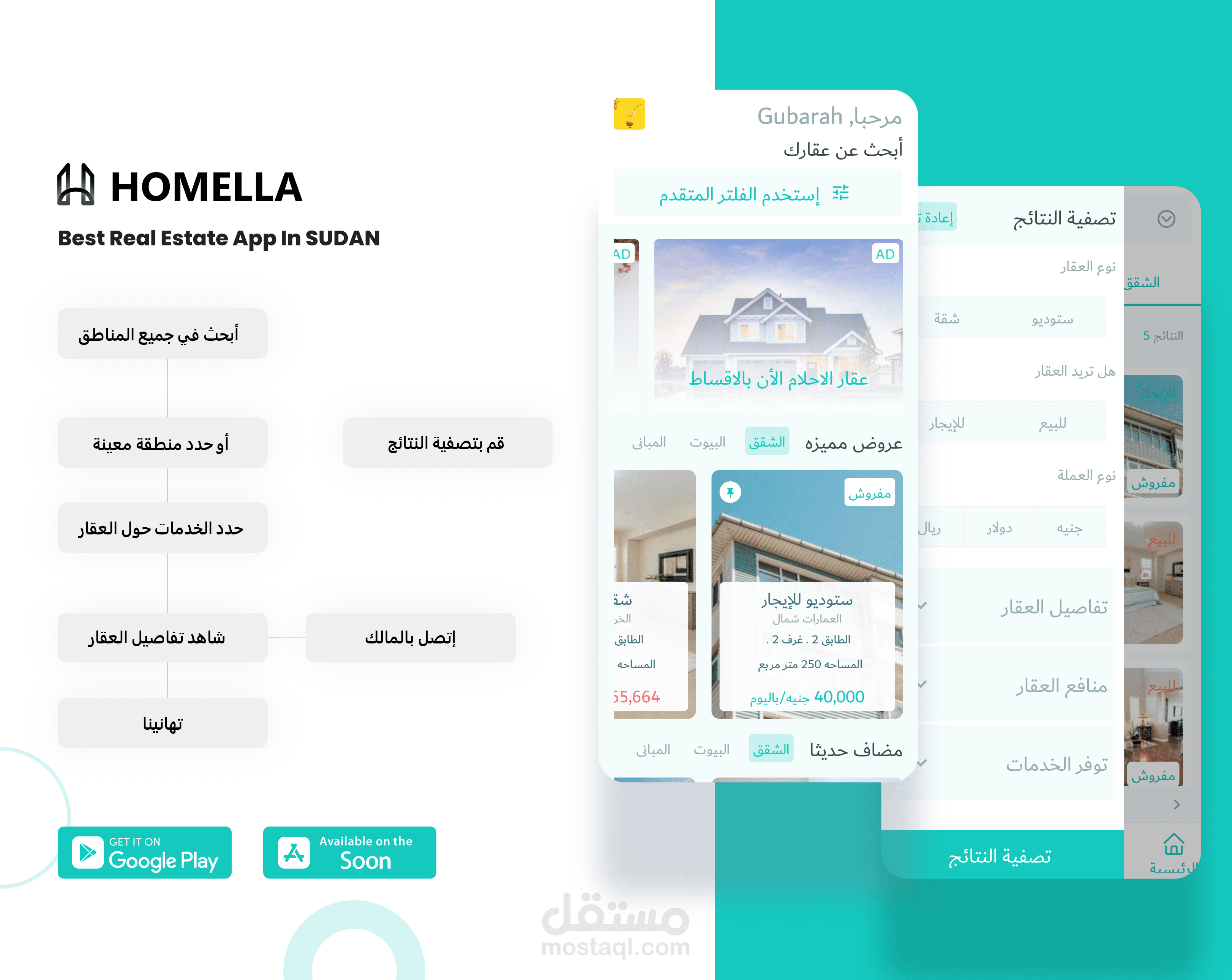 تطبيق العقارات والسكن التشاركي الأول في السودان