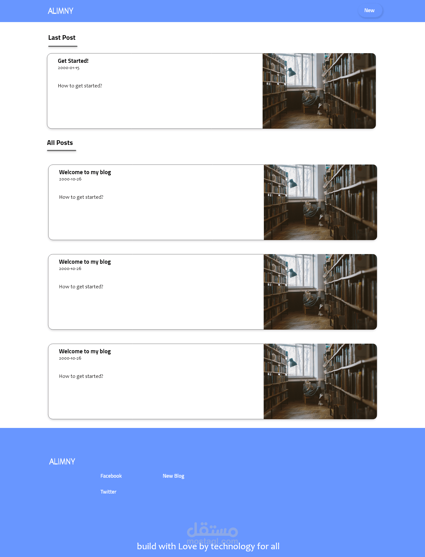Blog Project for technology for all organization
