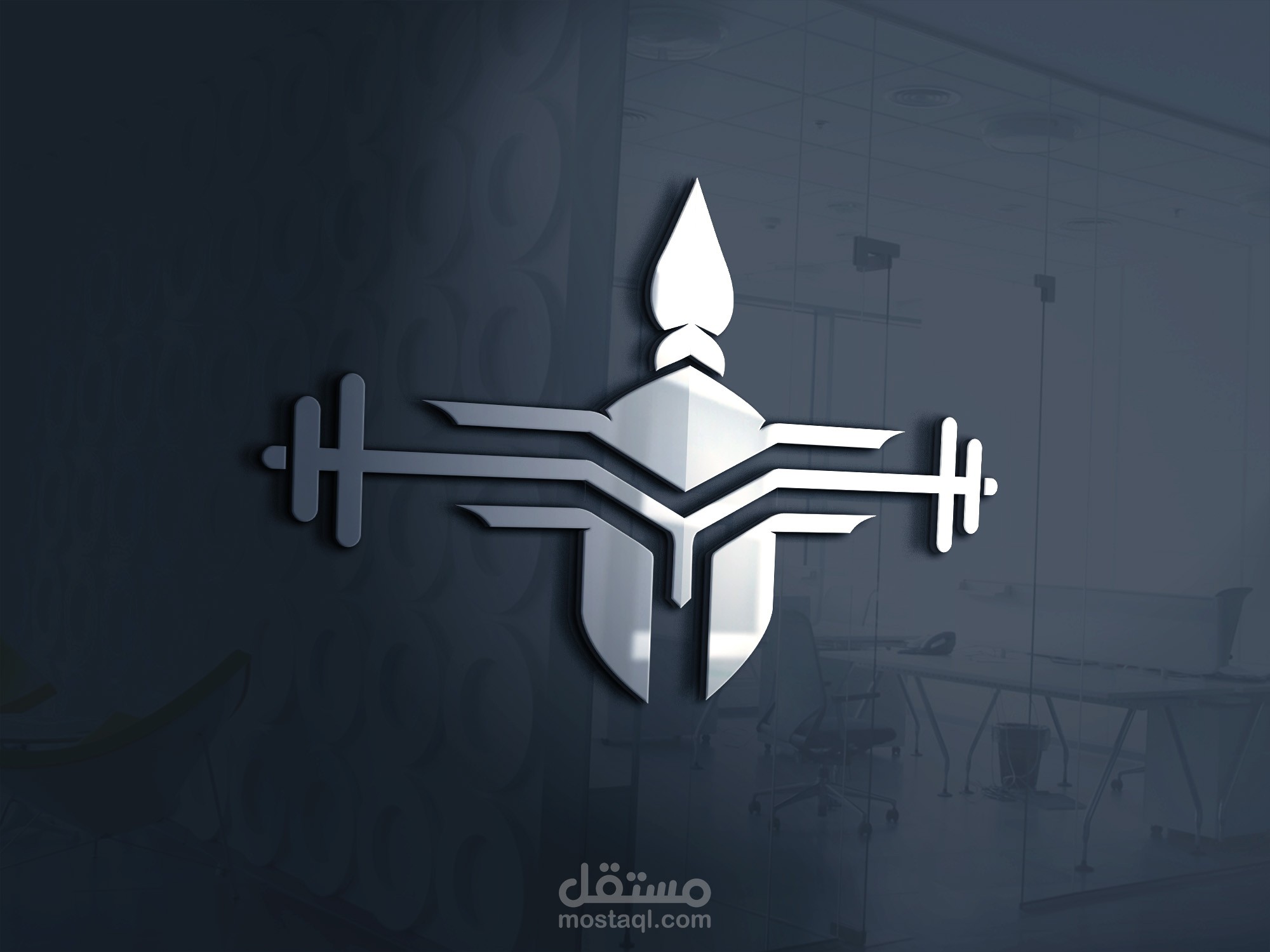 تصميم شعار قاعة رياضة