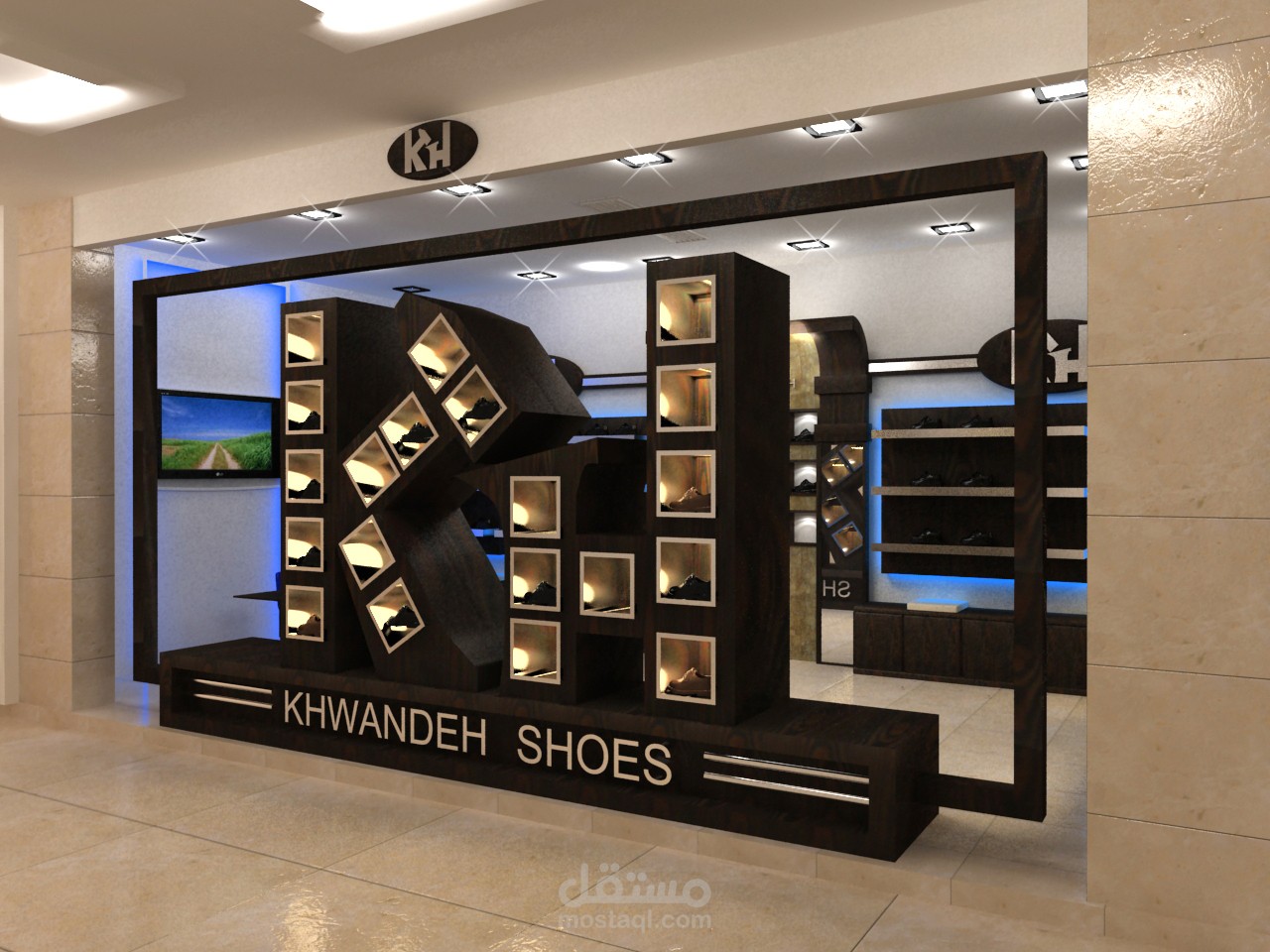 تصميم محل تجاري  اورانج مول