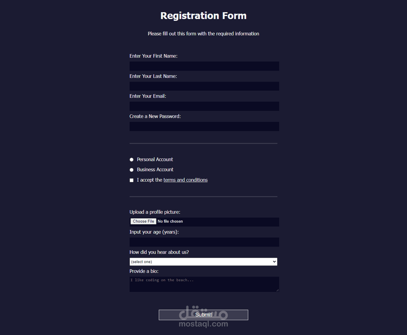 Registration Form