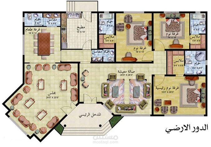 توزيع الفرش الداخلي