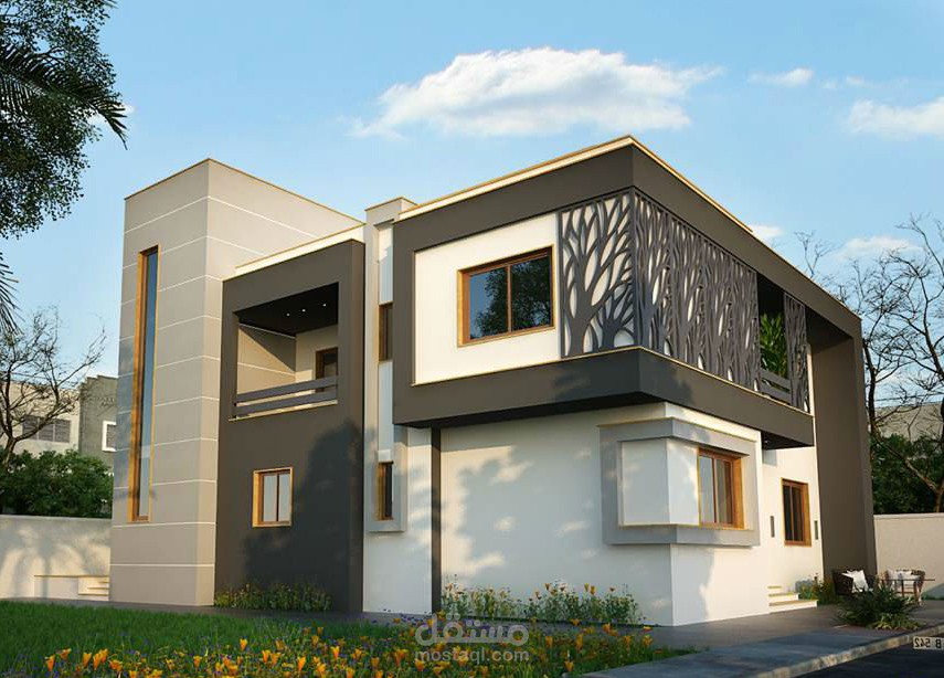 تعديل واجهة فيلا مودرن