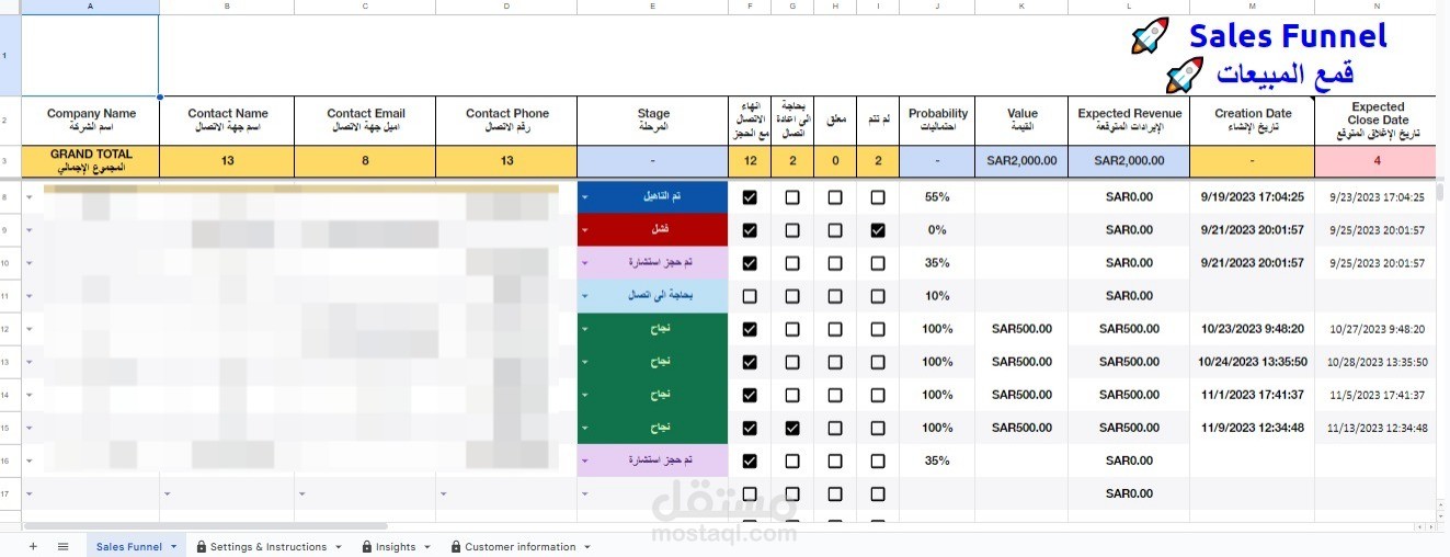 بناء نظام CRM دياميكي ومتكامل