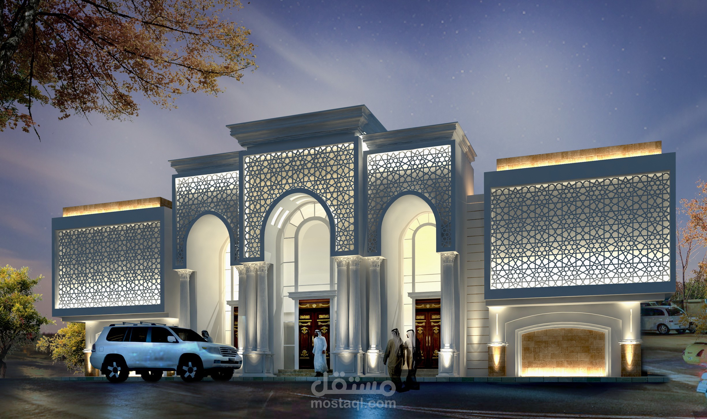 تصميم قاعة مناسبات بمدينة الرياض