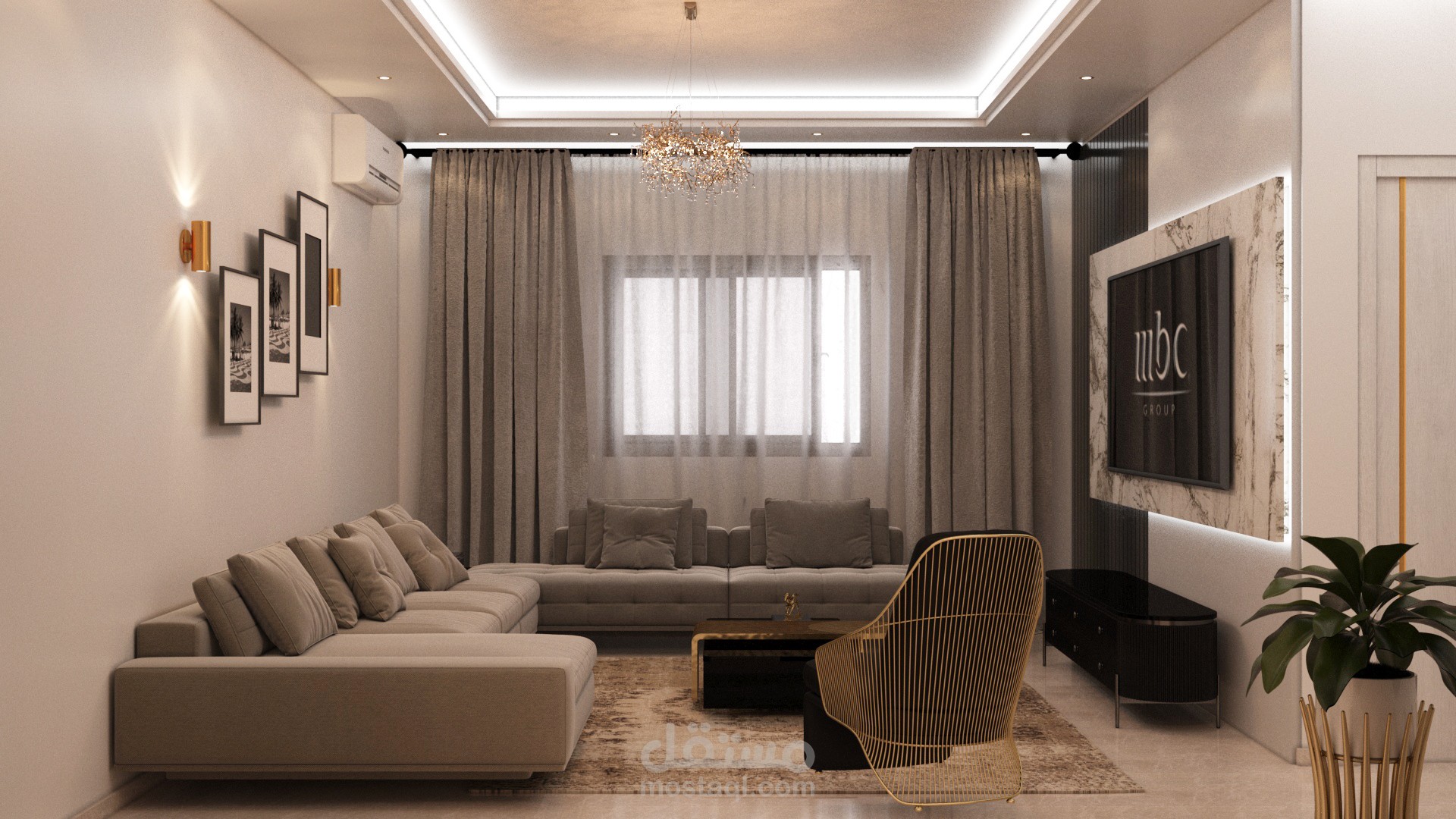 Living room and bedroom design