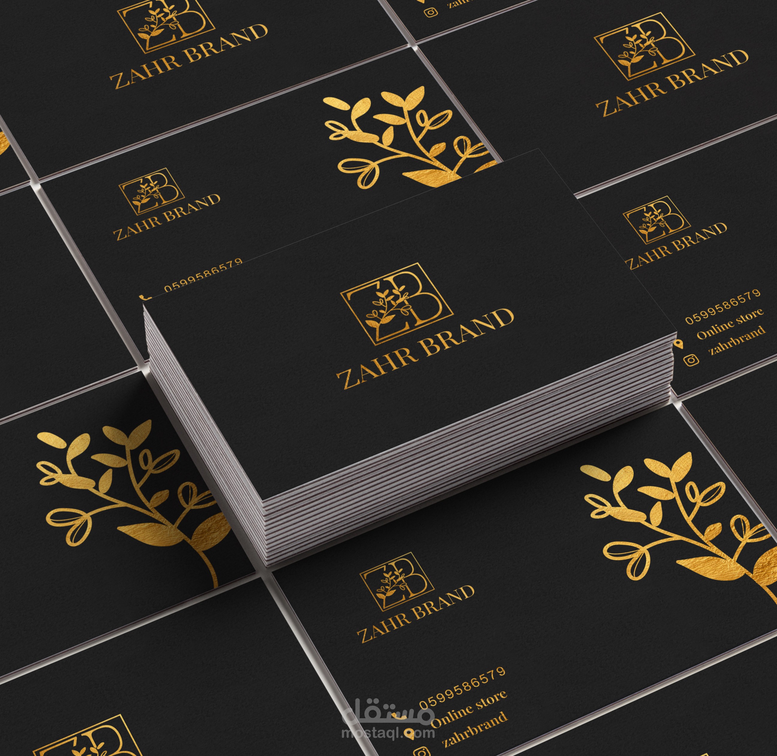 Visual identity design for ZAHR BRAND