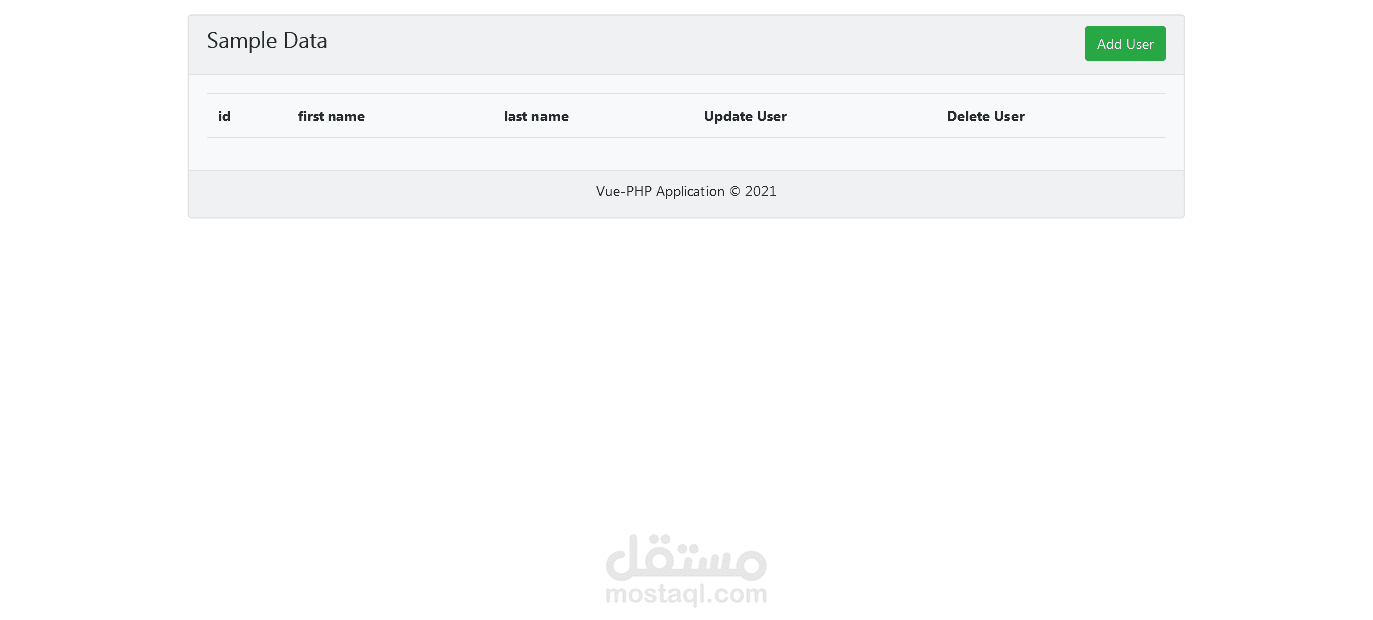 Simple Crud App using Vue.js - PHP - Axios