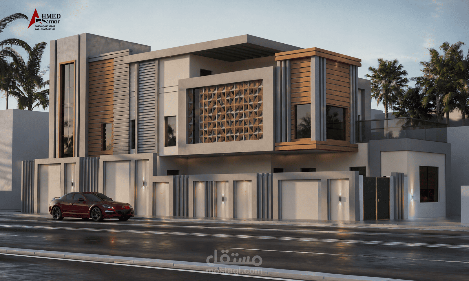 تصميم خارجى ( واجهة فيلا )