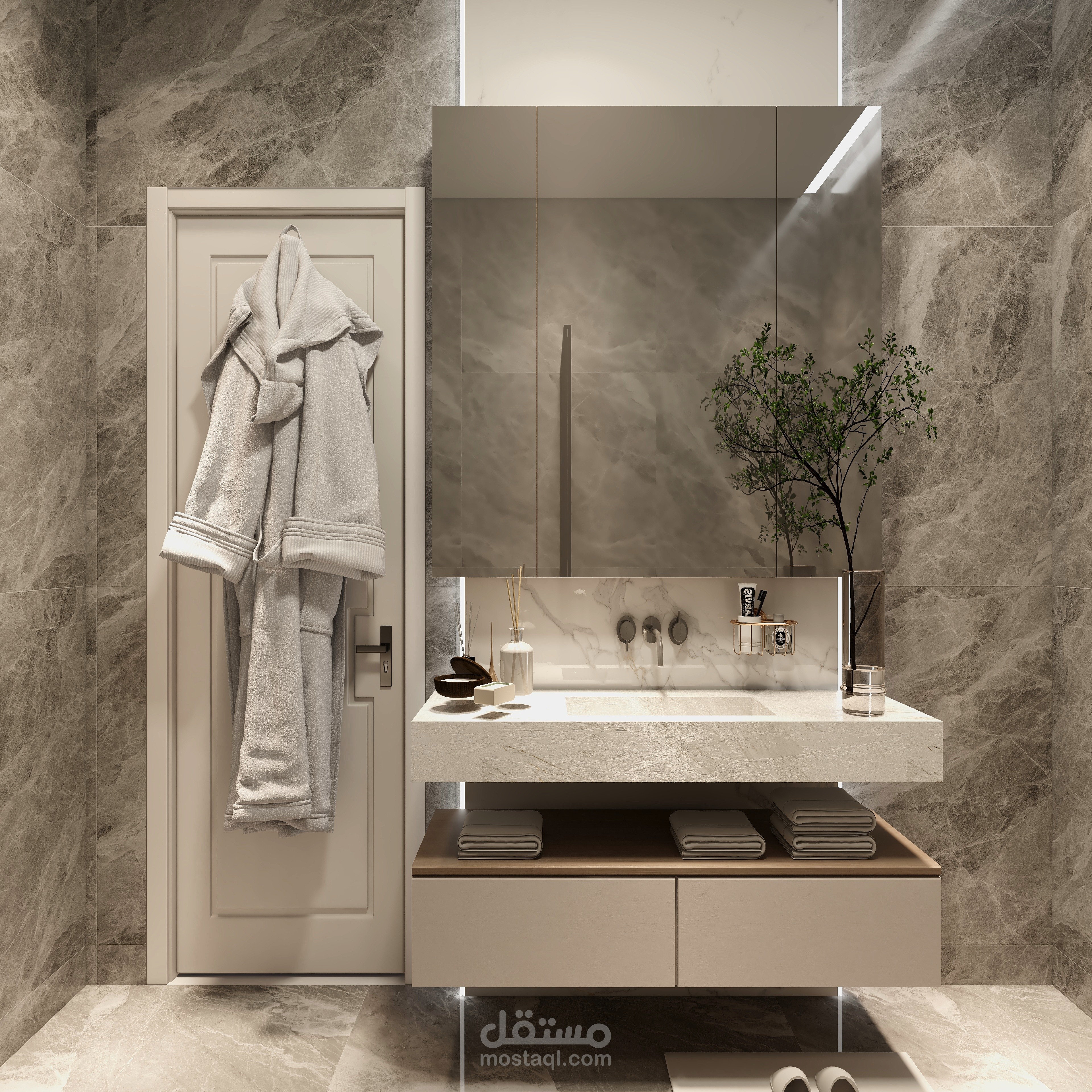 تصميم حمام فاخر