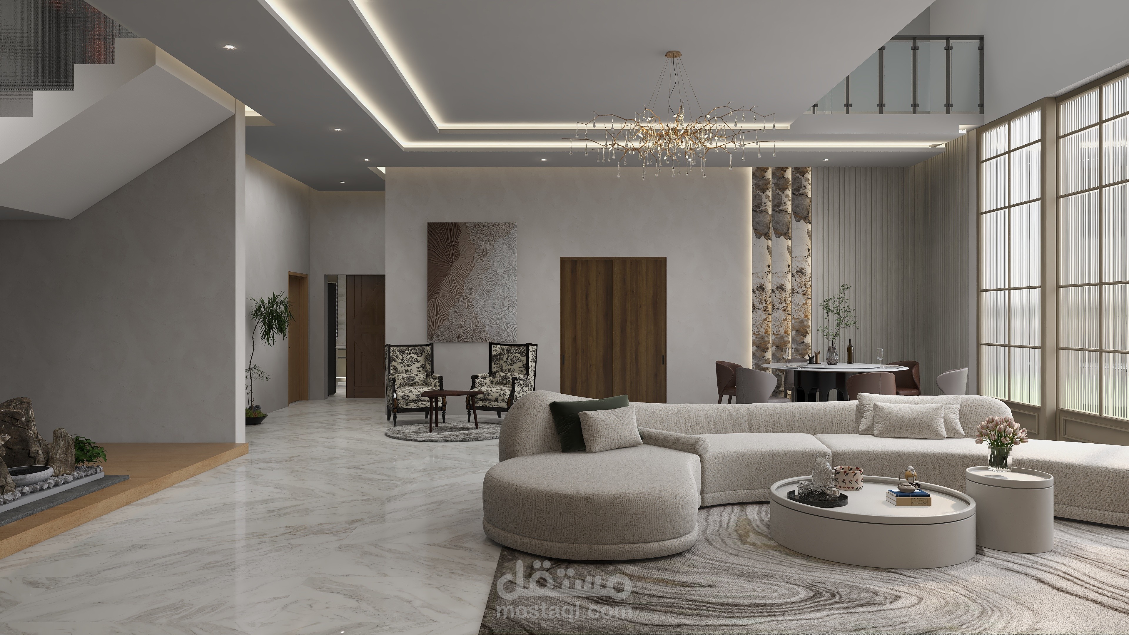 تصميم فيلا سكنية 750 متر
