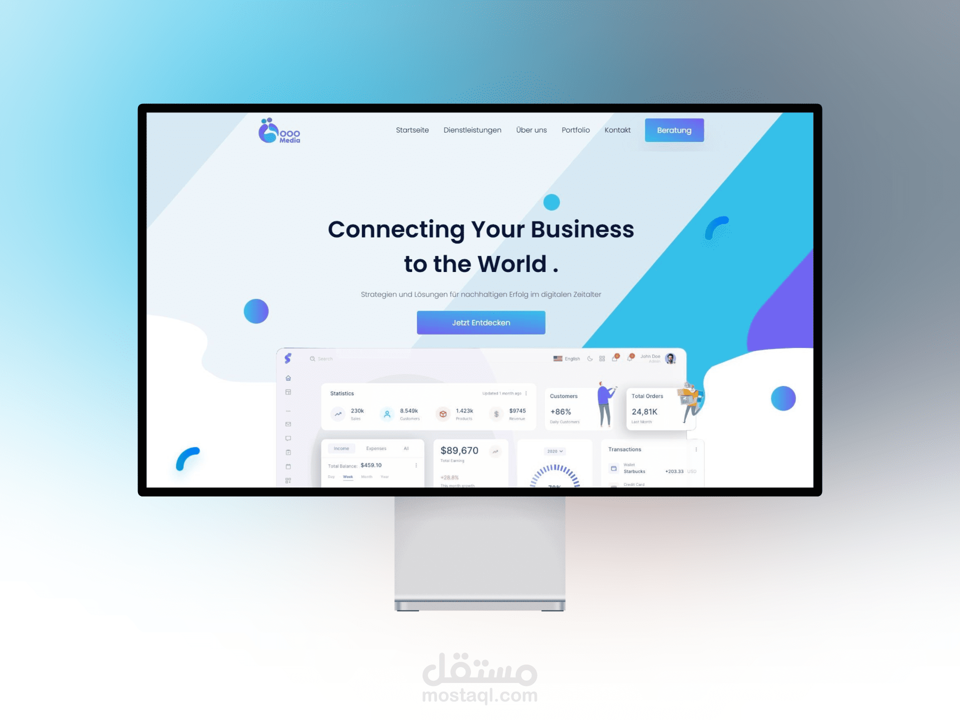 موقع لشركة المانية تعمل في مجال  التسويق الالكتروني