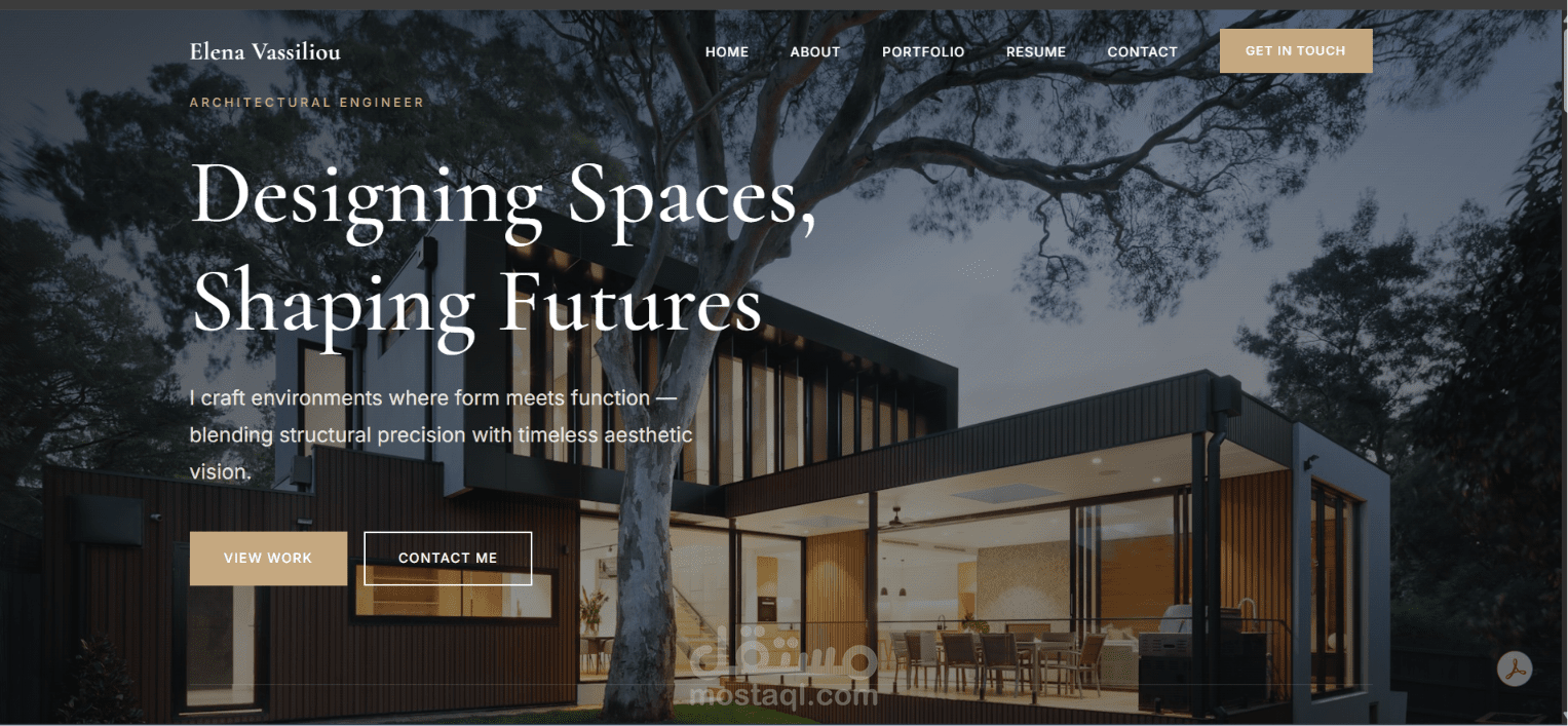 Engineering Landing Page & Portfolio | موقع ومعرض أعمال هندسي متكامل