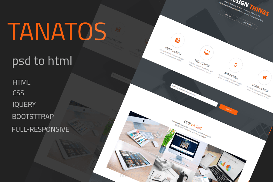 TANTOS PSD TO FULL RESPONSIVE SITE