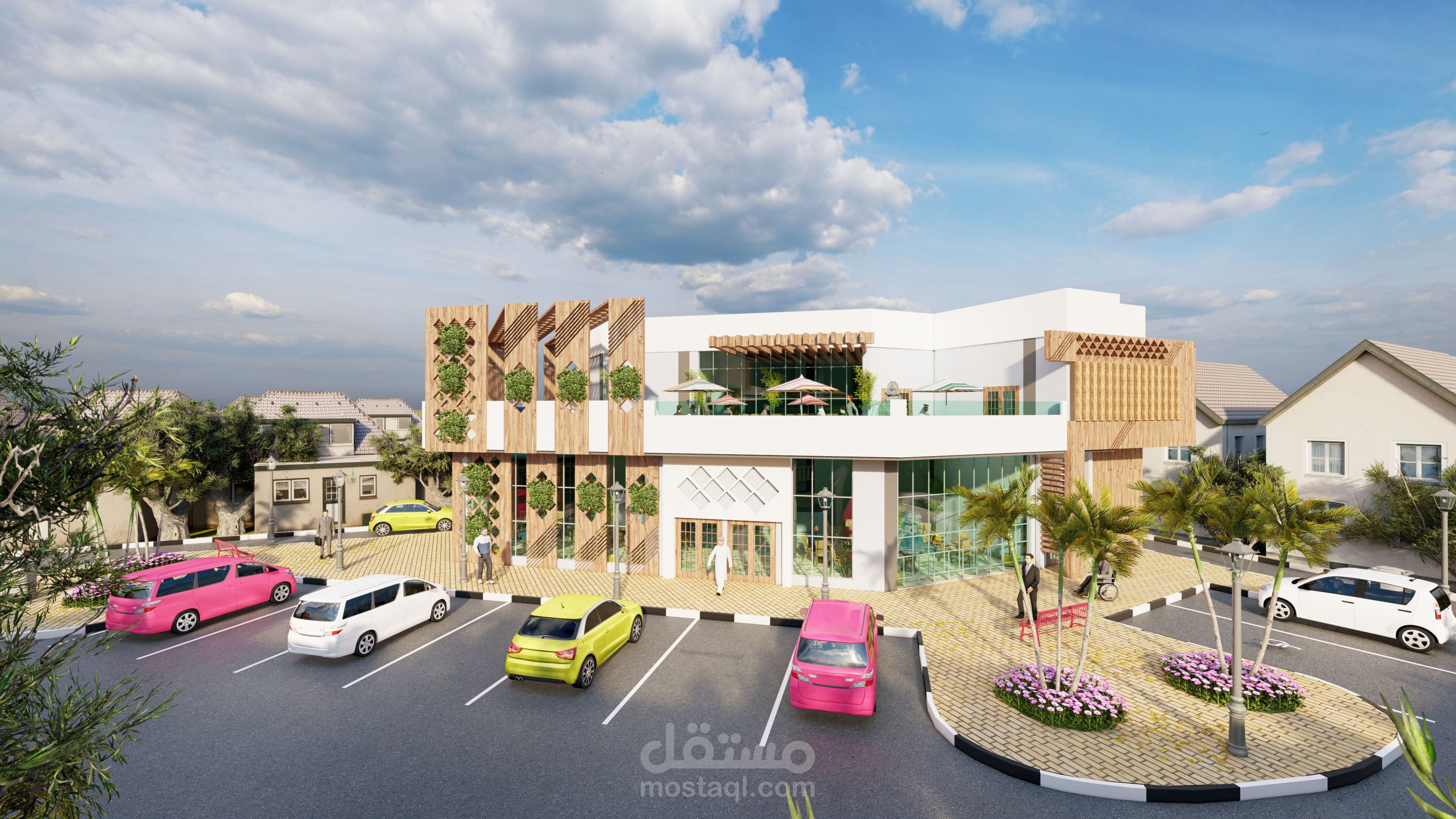 تصميم مبني تجاري -خدمي بالمدينة المنورة  بالسعودية