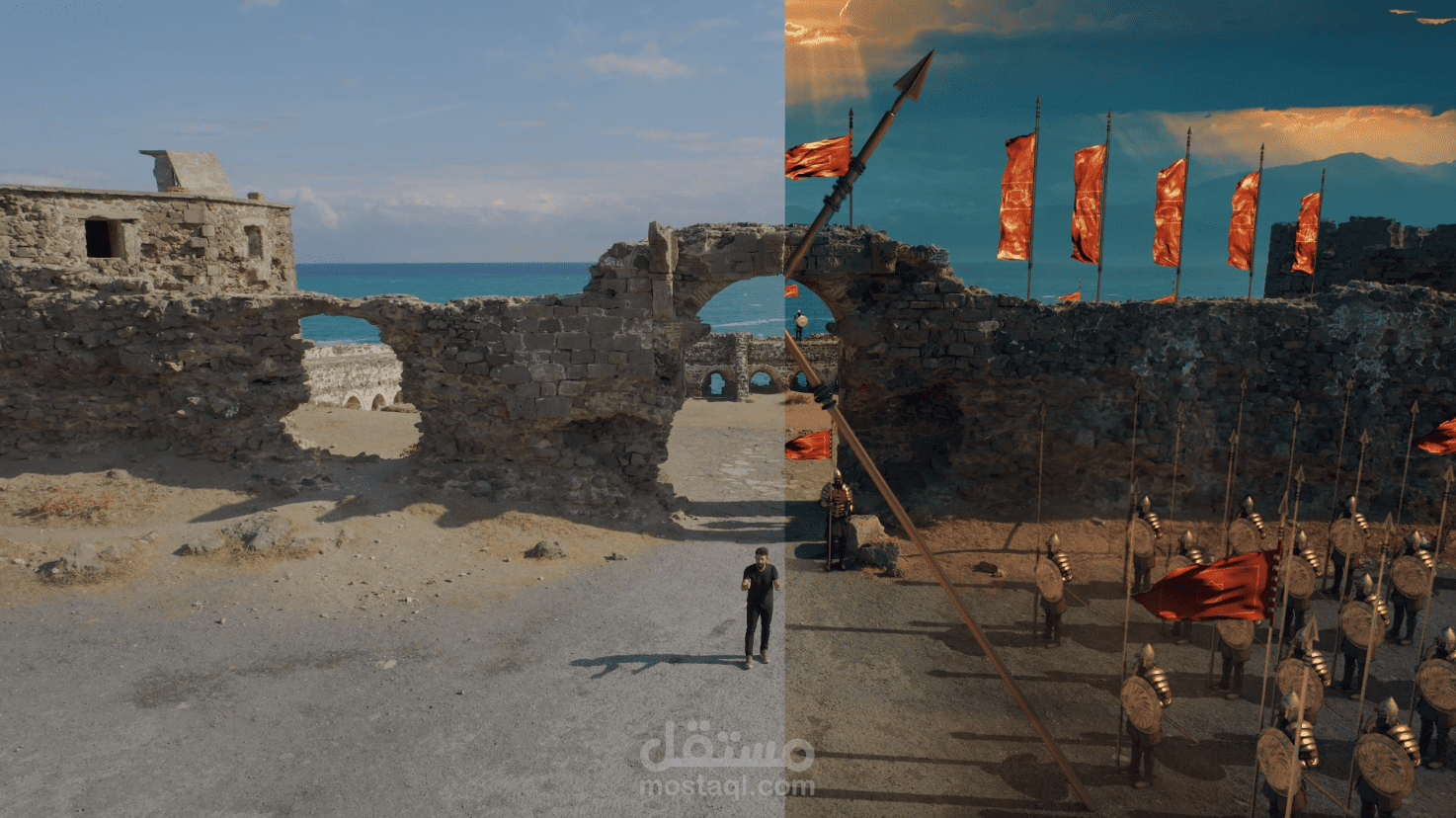 صناعة المؤثرات البصرية لبرنامجين  "تاريخ مؤلم" و "منعطف"