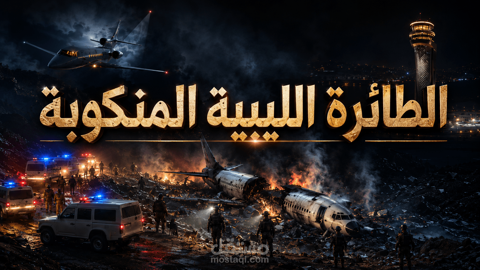 الطائرة الليبية المنكوبة - ذكاء اصطناعي