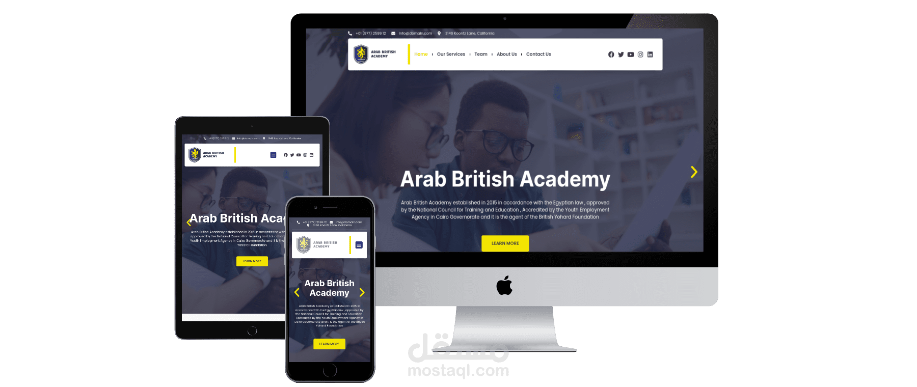 موقع Arab British Academy العالمية