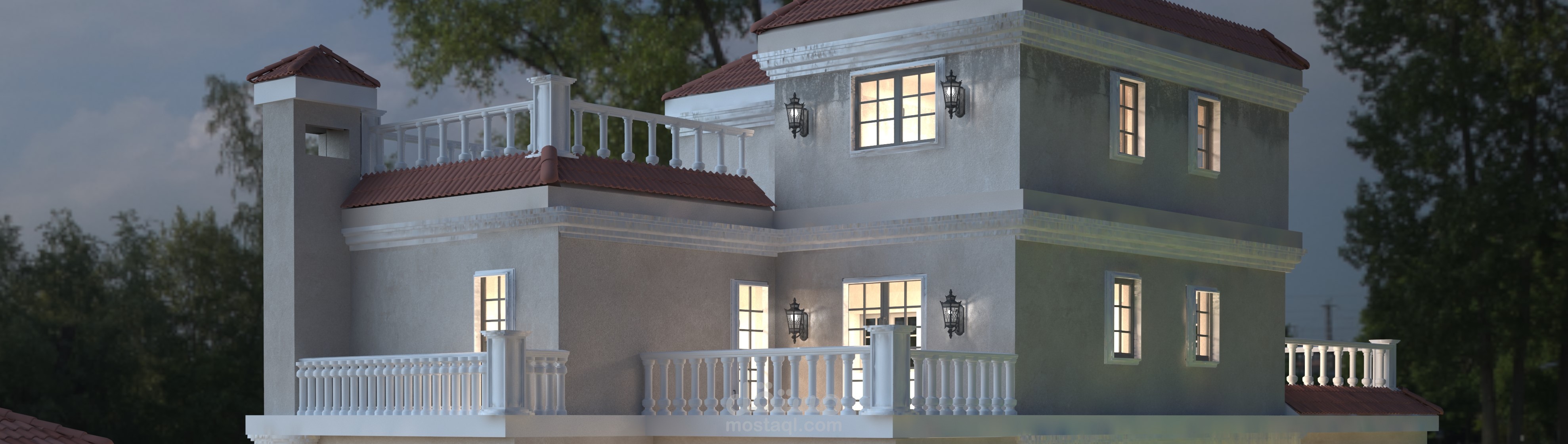 classic villa 3d