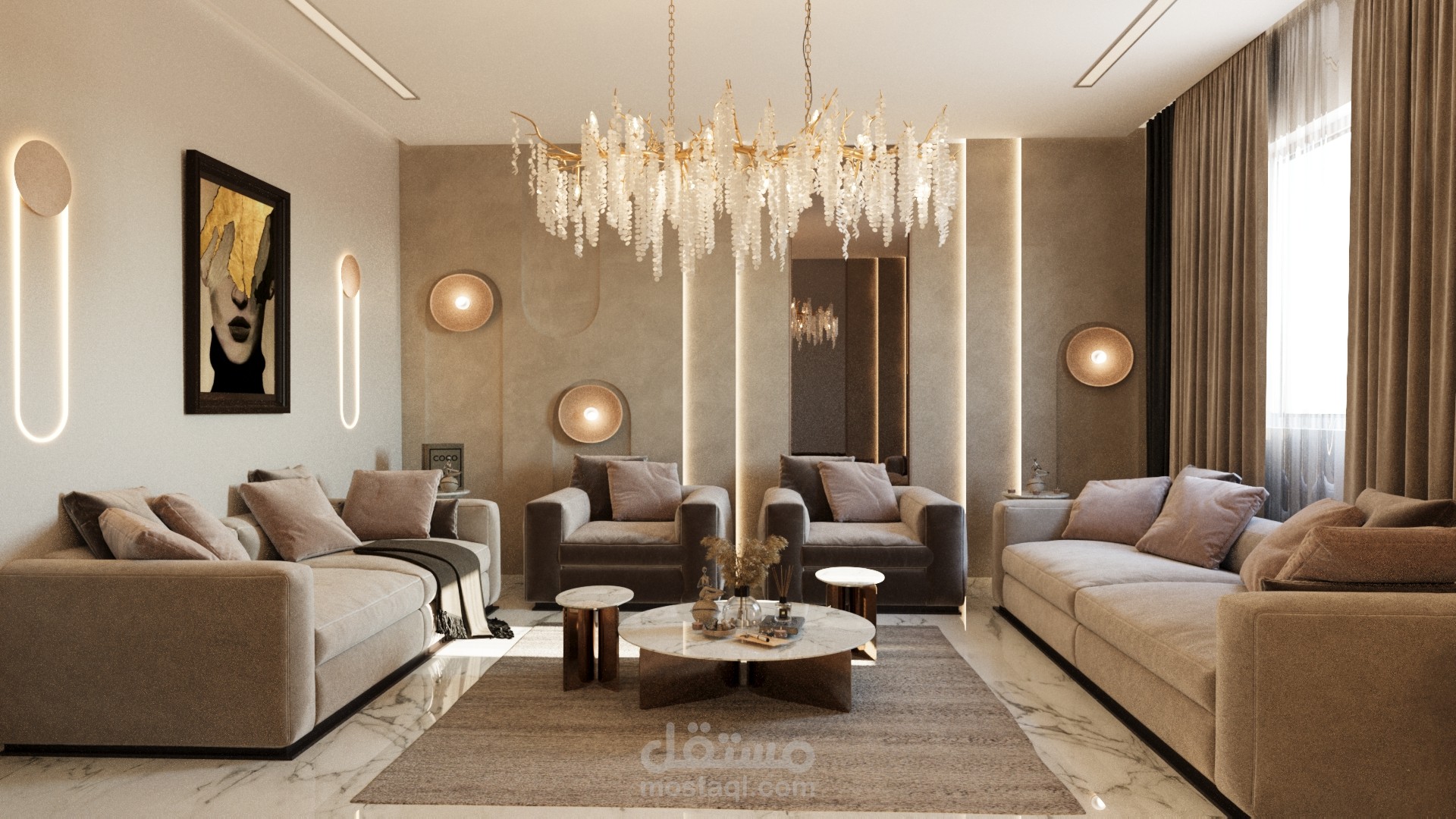 تصميم داخلي لمجلس نساء