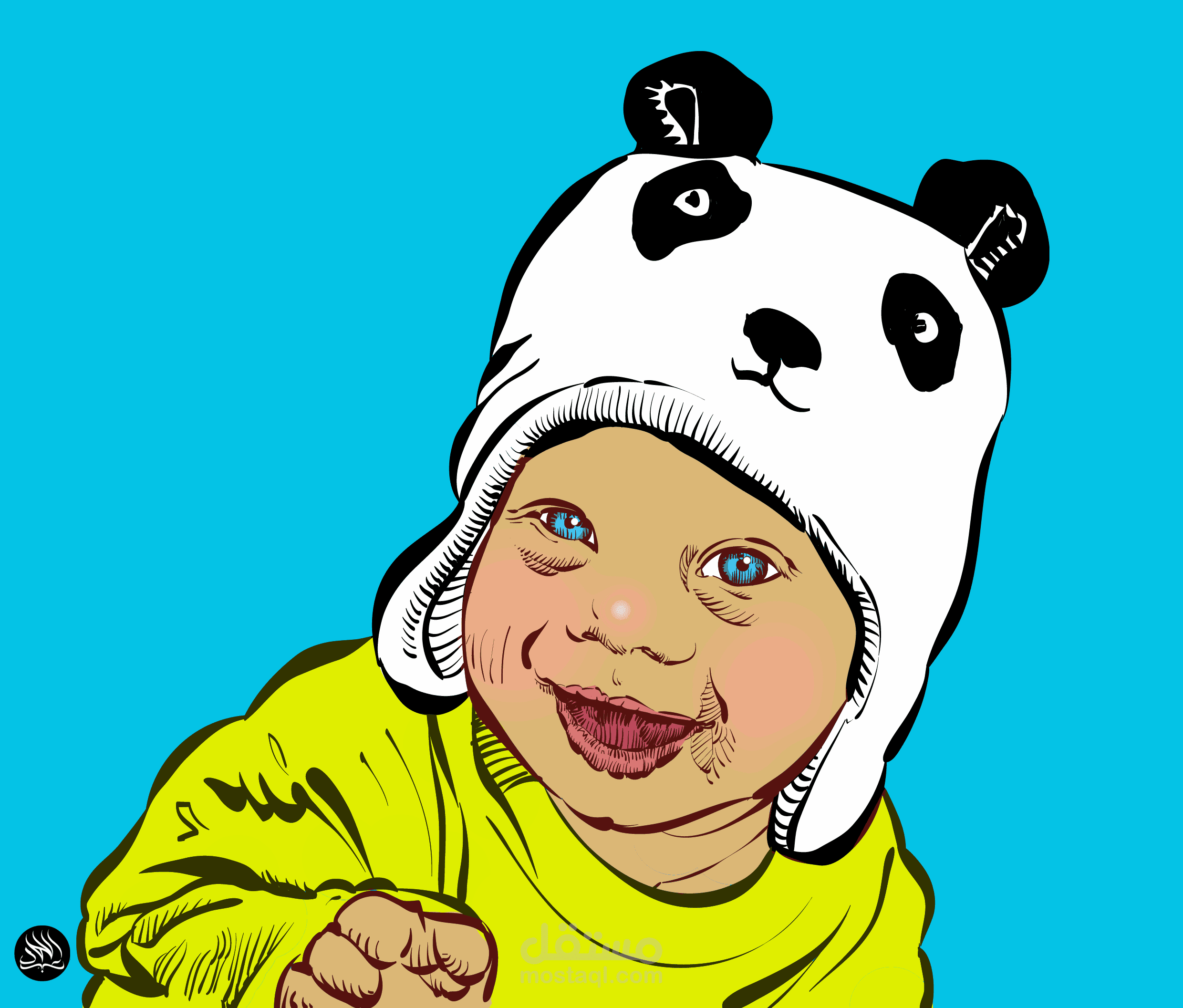 رسمة لطفل يضحك