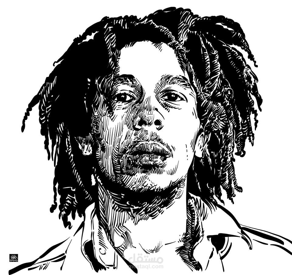 بورتريه لبوب مارلي