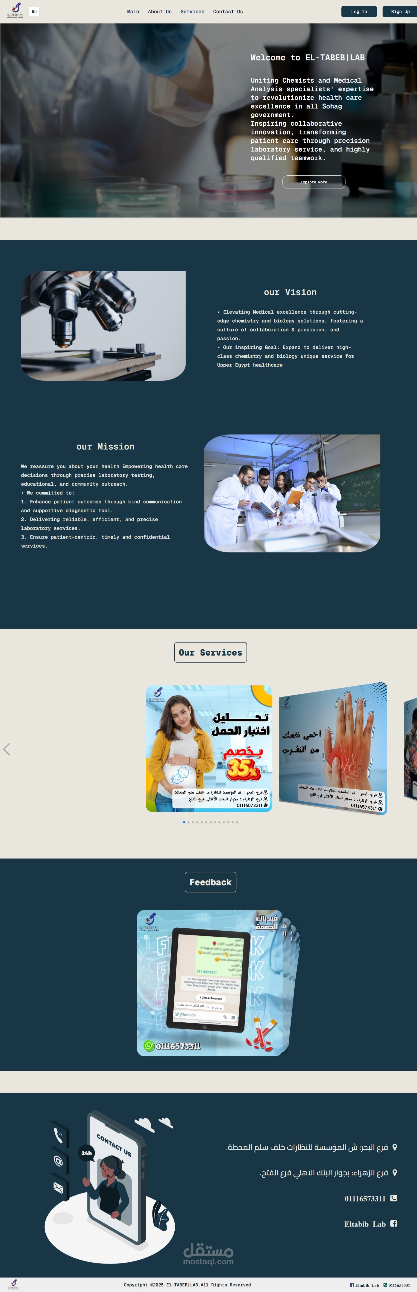 Responsive Lab Website With React