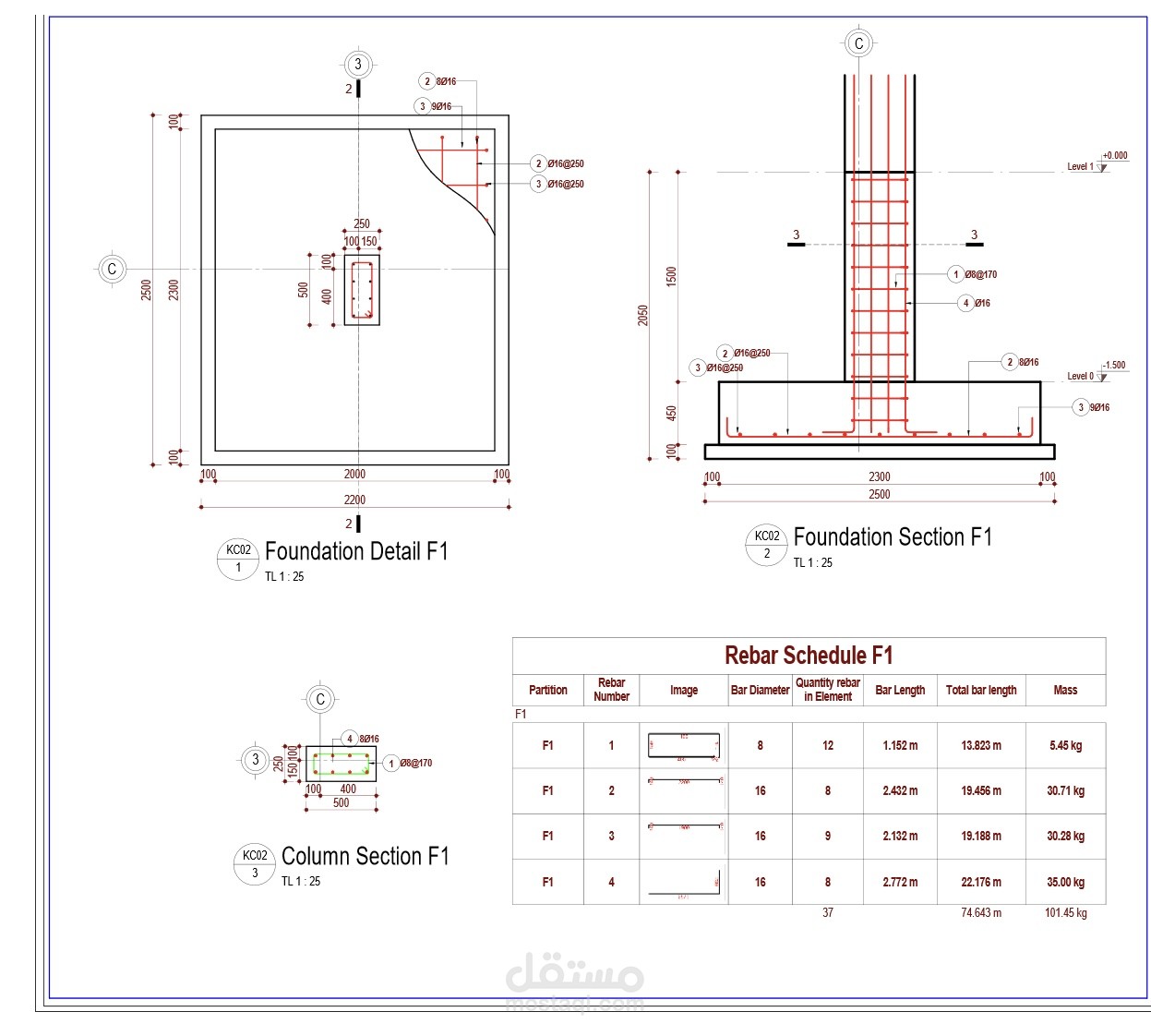 Isolated Foundation Details (ACI)