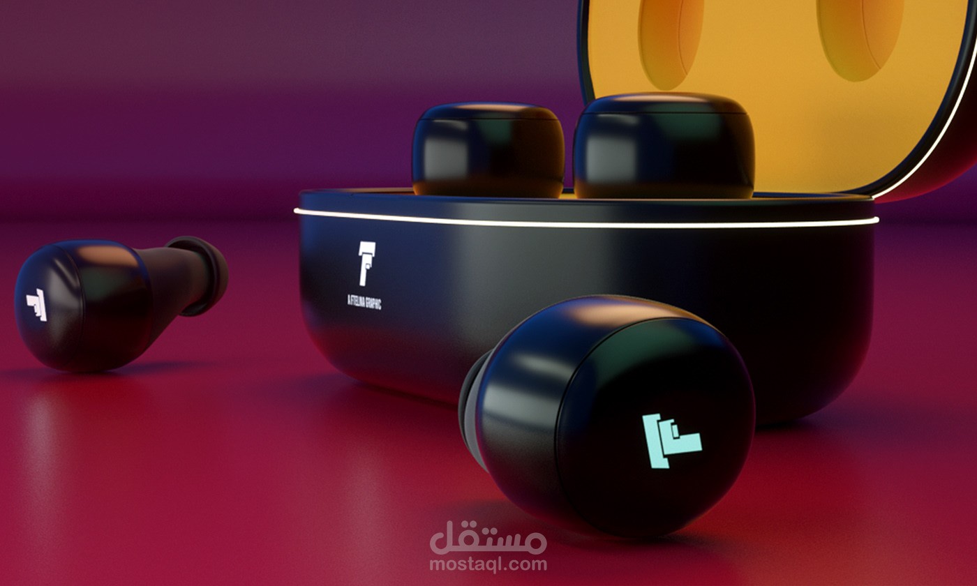تصميم سماعات البلوتوث 3D
